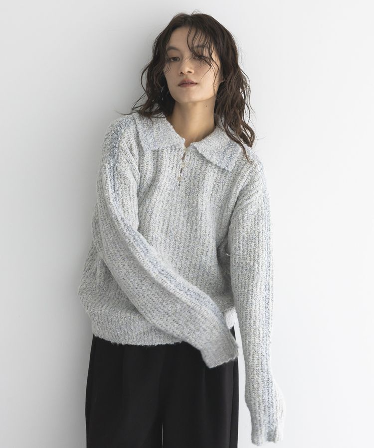 GARAGE OF GOOD CLOTHING「襟付モヘアニットプルオーバー」|ニット・セーター|Ivory
