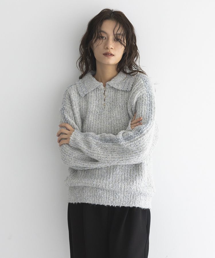 GARAGE OF GOOD CLOTHING「襟付モヘアニットプルオーバー」|ニット・セーター|