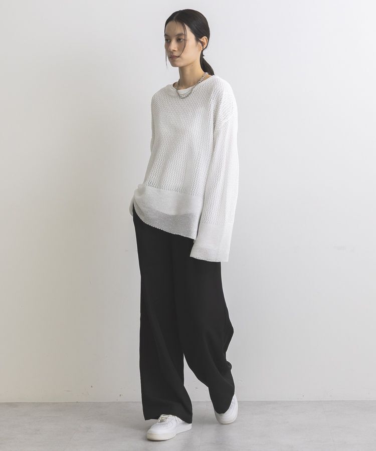 GARAGE OF GOOD CLOTHING「ストローヤーンメッシュプルオーバー」|ニット・セーター|