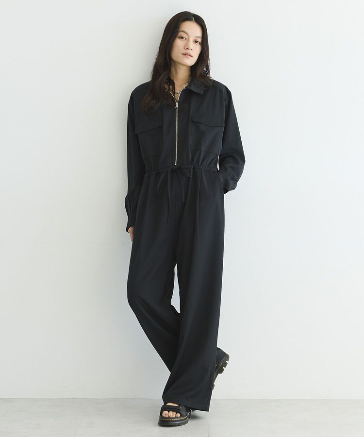 GARAGE OF GOOD CLOTHING「フロントジップオールインワン」|オールインワン|Black