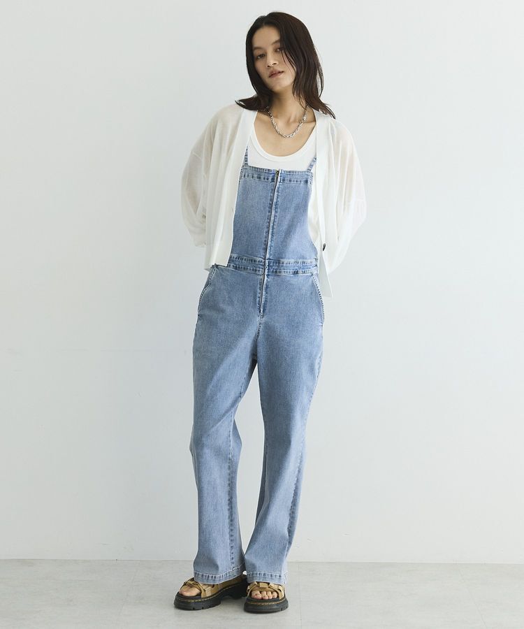 GARAGE OF GOOD CLOTHING「フロントZIPデニムサロペット」|オールインワン|