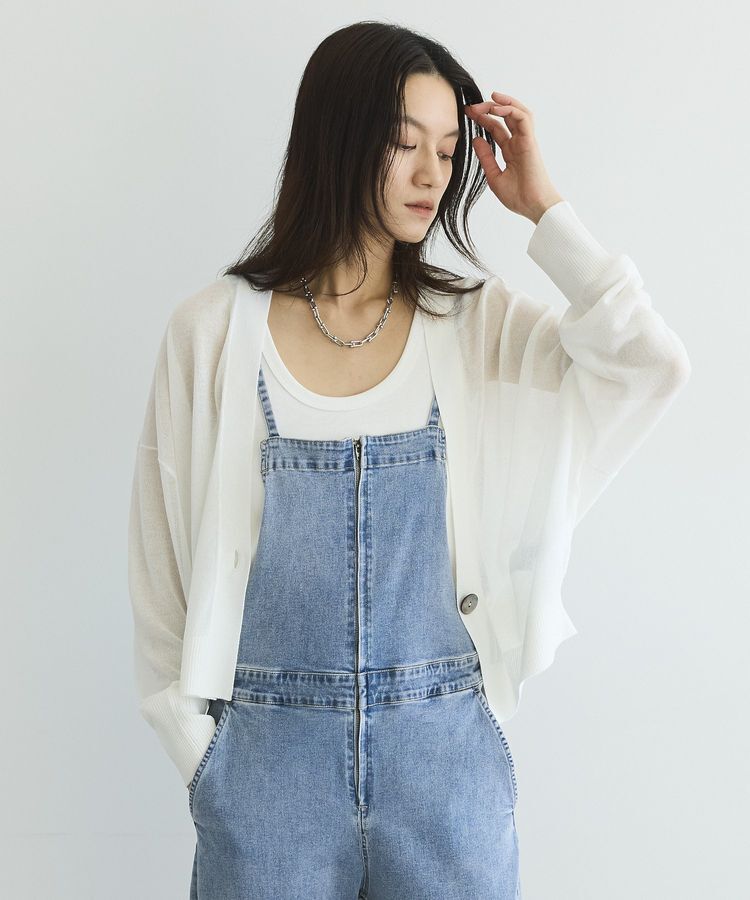 GARAGE OF GOOD CLOTHING「フロントZIPデニムサロペット」|オールインワン|