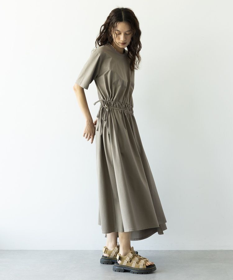 GARAGE OF GOOD CLOTHING「【日本製】ウエストギャザーアシメワンピース」|ワンピース|