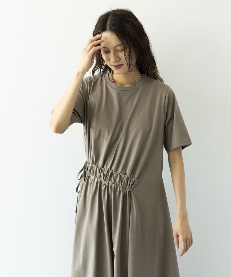GARAGE OF GOOD CLOTHING「【日本製】ウエストギャザーアシメワンピース」|ワンピース|