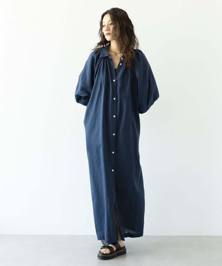 GARAGE OF GOOD CLOTHING「リネン袖ボリュームワンピース」|ワンピース|
