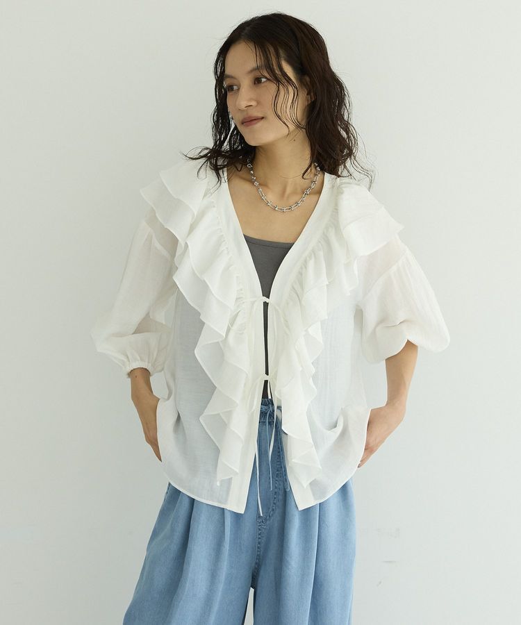 GARAGE OF GOOD CLOTHING「ボリュームラッフルカラーブラウス」|シャツ・ブラウス|