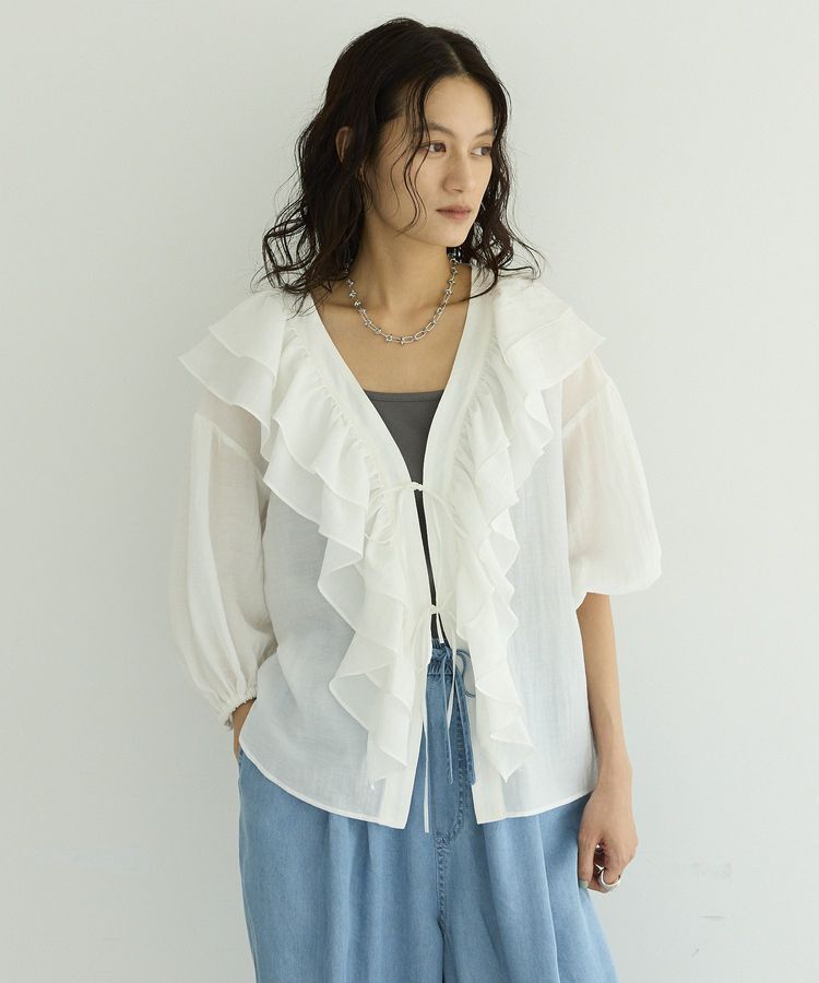 GARAGE OF GOOD CLOTHING「ボリュームラッフルカラーブラウス」|シャツ・ブラウス|