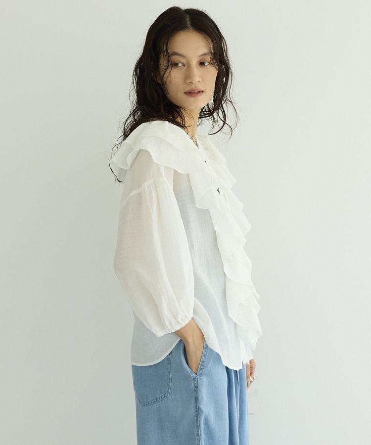 GARAGE OF GOOD CLOTHING「ボリュームラッフルカラーブラウス」|シャツ・ブラウス|