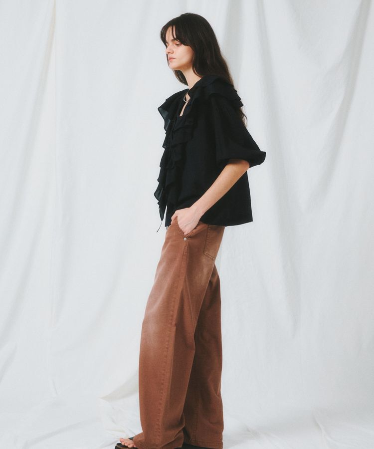 GARAGE OF GOOD CLOTHING「ボリュームラッフルカラーブラウス」|シャツ・ブラウス|