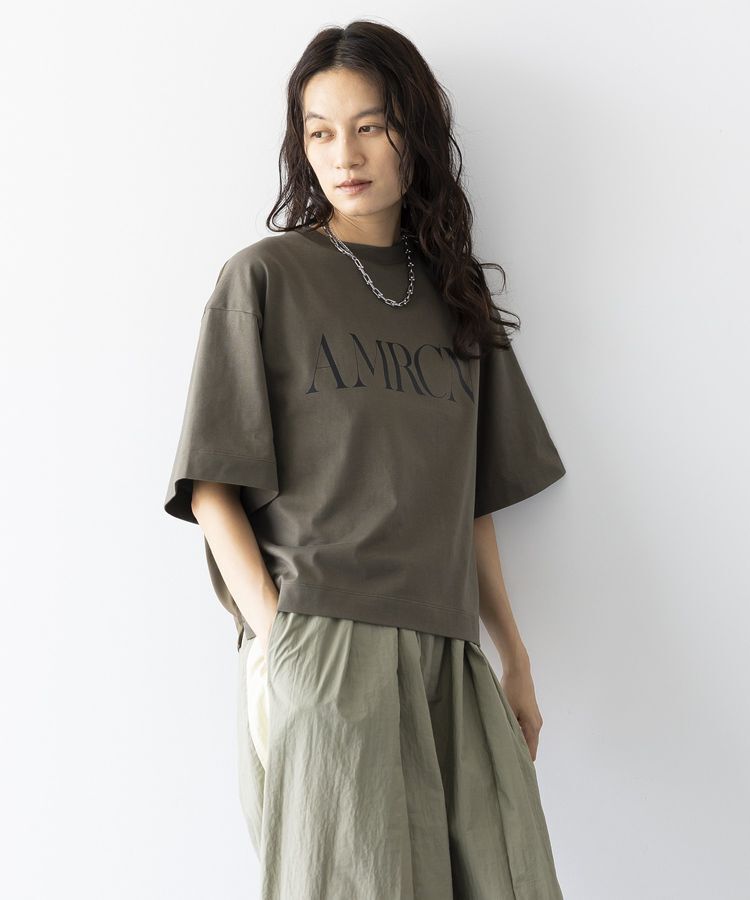 GARAGE OF GOOD CLOTHING「【AMERICANA】接触冷感/クロップド COOL T」|Tシャツ・カットソー|Khaki