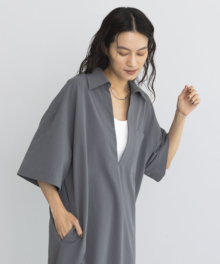 GARAGE OF GOOD CLOTHING「Vネックリラックスワンピース」|ワンピース|