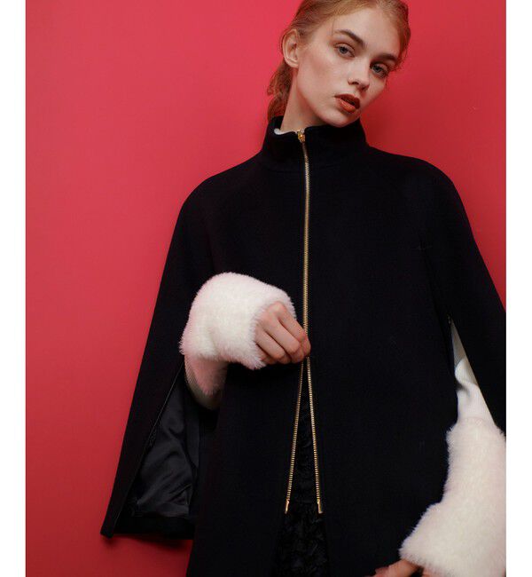 LOULOU WILLOUGHBY「【LOULOU WILLOUGHBY】シャルムビーバーケープ風コート」|ダッフルコート|