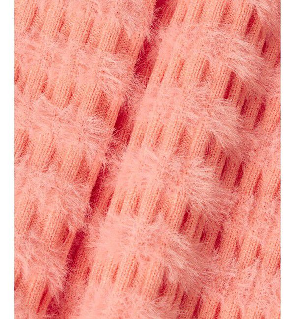LOULOU WILLOUGHBY「フェザーボーダーキーネックカーディガン」|カーディガン|