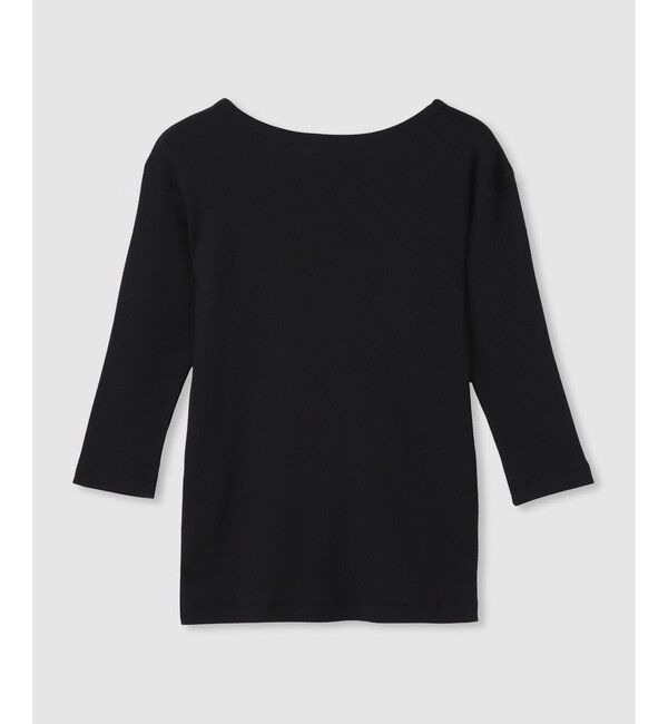 allureville「テレコ3/4スリーブボートネックプルオーバ」|Tシャツ・カットソー|