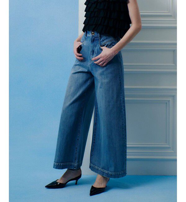 LOULOU WILLOUGHBY「◇デニムバギーパンツ」|デニム|