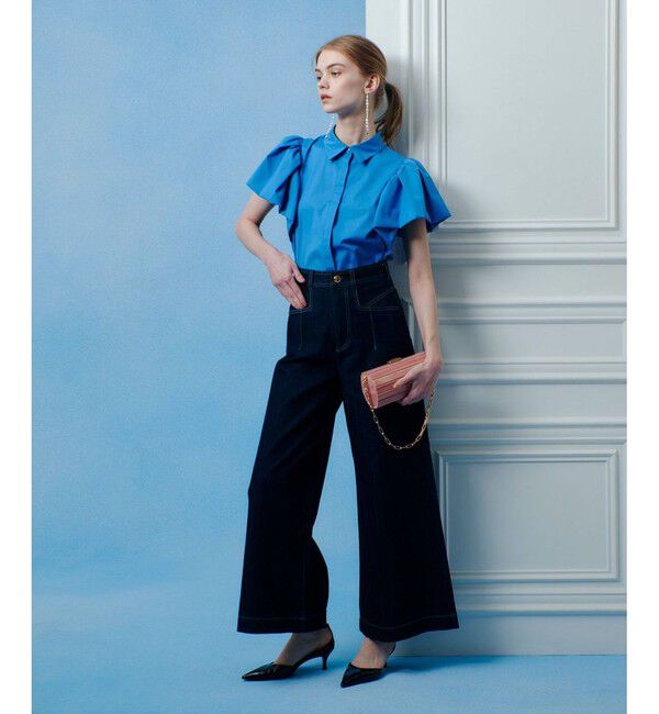 LOULOU WILLOUGHBY「◇デニムバギーパンツ」|デニム|