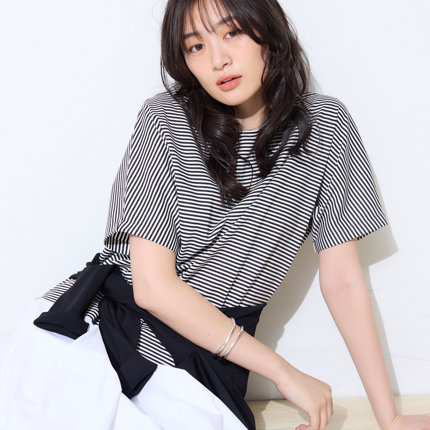 INDIVI「【汗ジミ防止／褒められTシャツ】上品カジュアル！ドルマンTシャツ」|Tシャツ・カットソー|ホワイト(301)