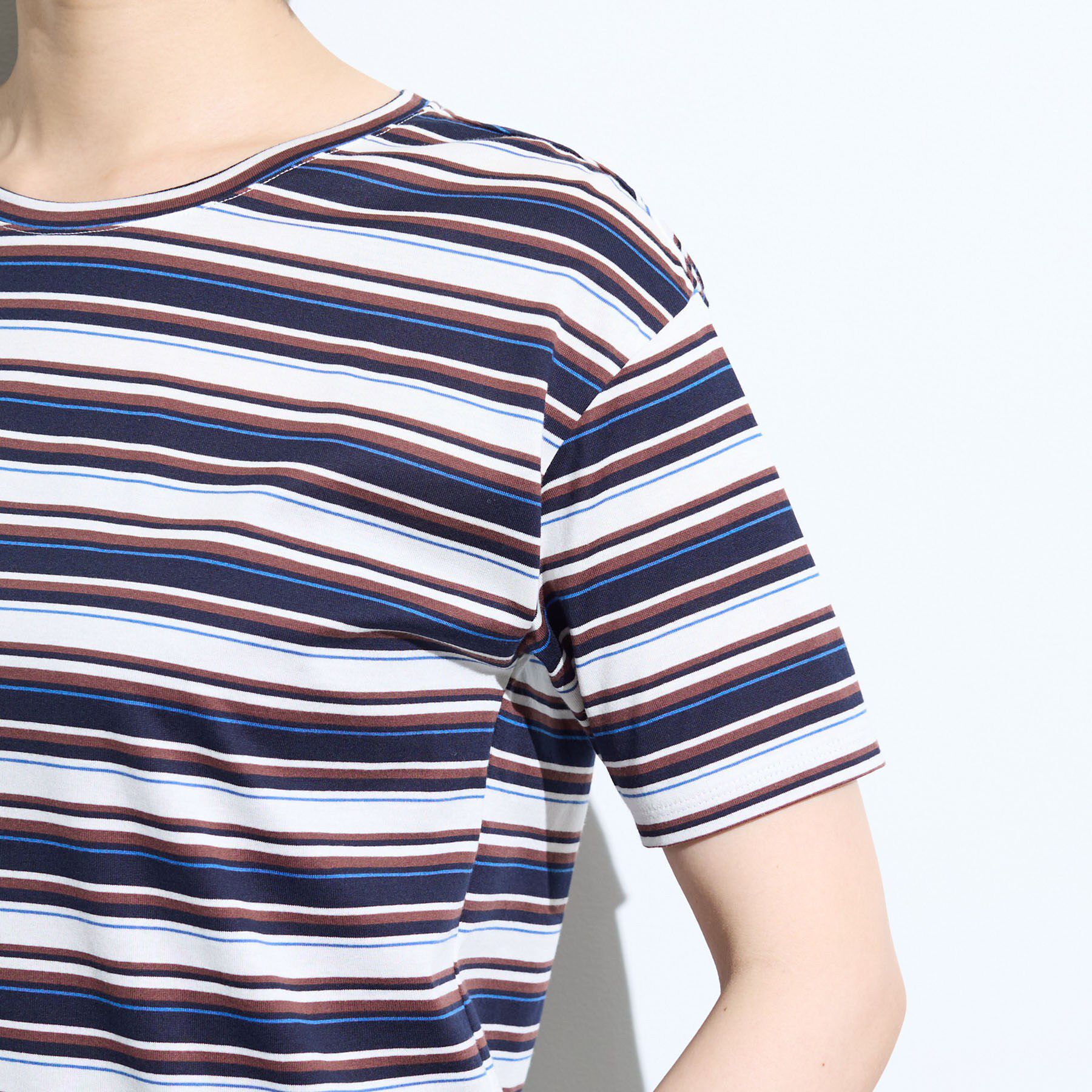 INDIVI「【ゆったり／着映え】ボーダーリラクシーTシャツ」|Tシャツ・カットソー|