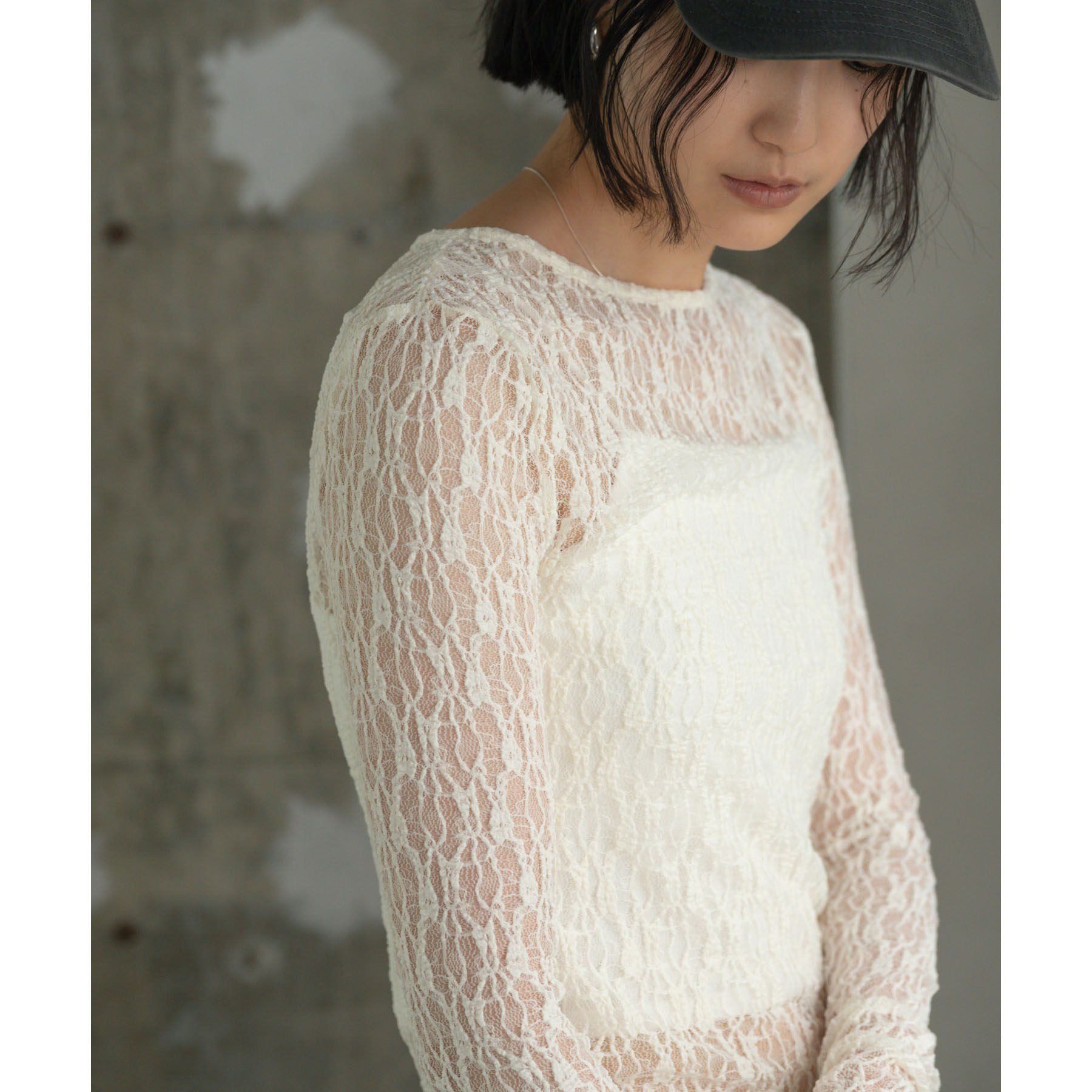 GALLEST「シアーレースレイヤードプルオーバー」|Tシャツ・カットソー|