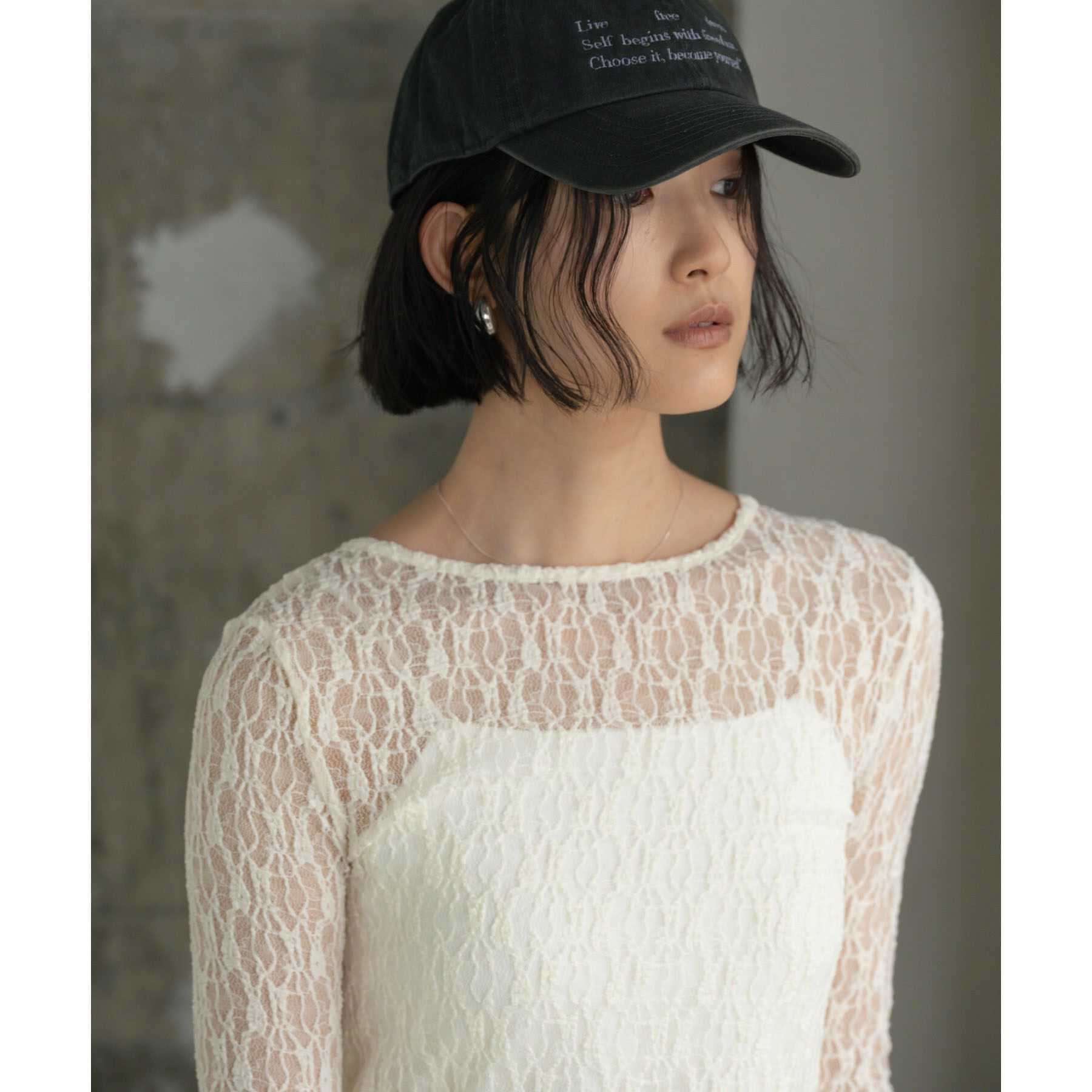 GALLEST「シアーレースレイヤードプルオーバー」|Tシャツ・カットソー|
