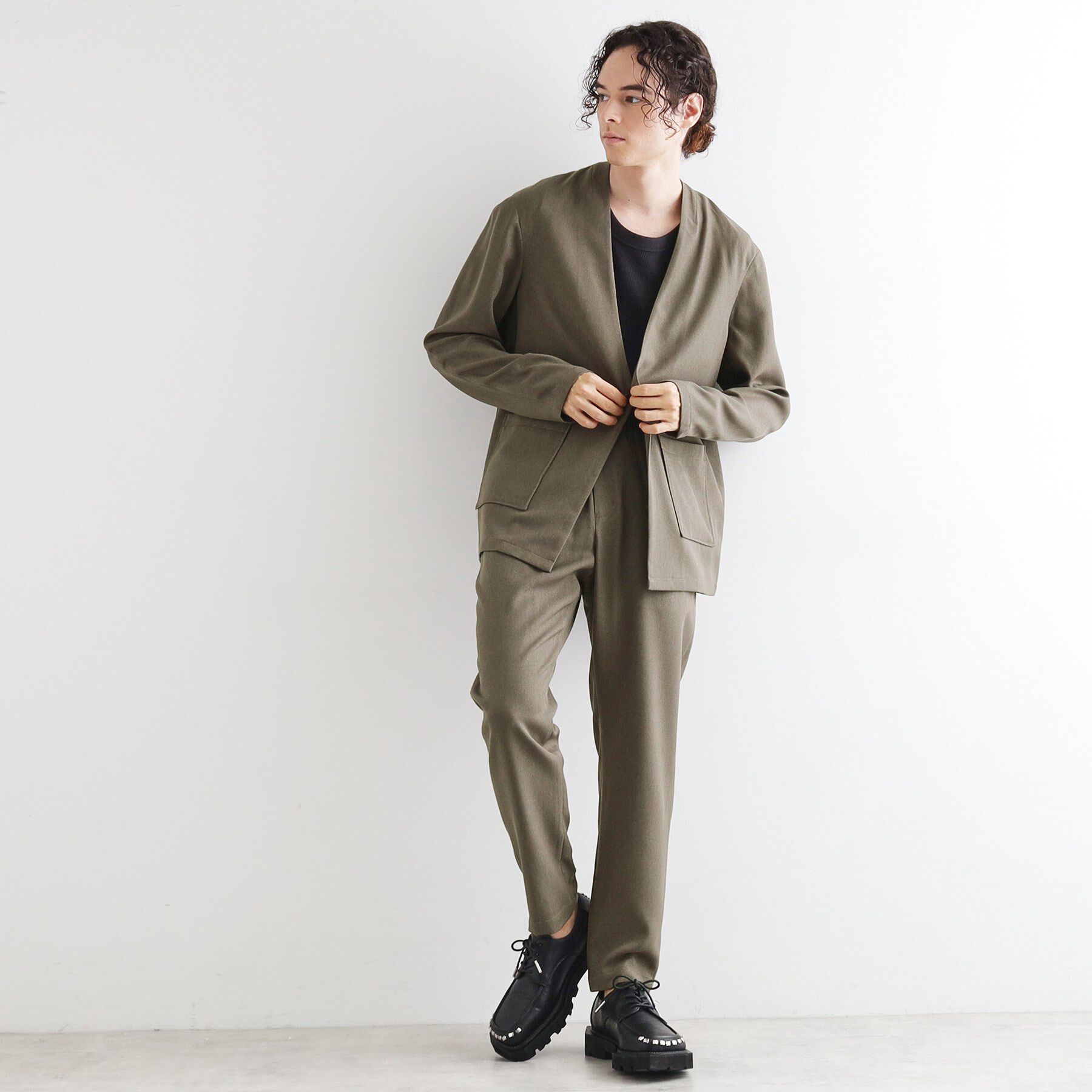 tk.TAKEO KIKUCHI「【セットアアップ対応】ポリツイルテーパードパンツ」|その他|