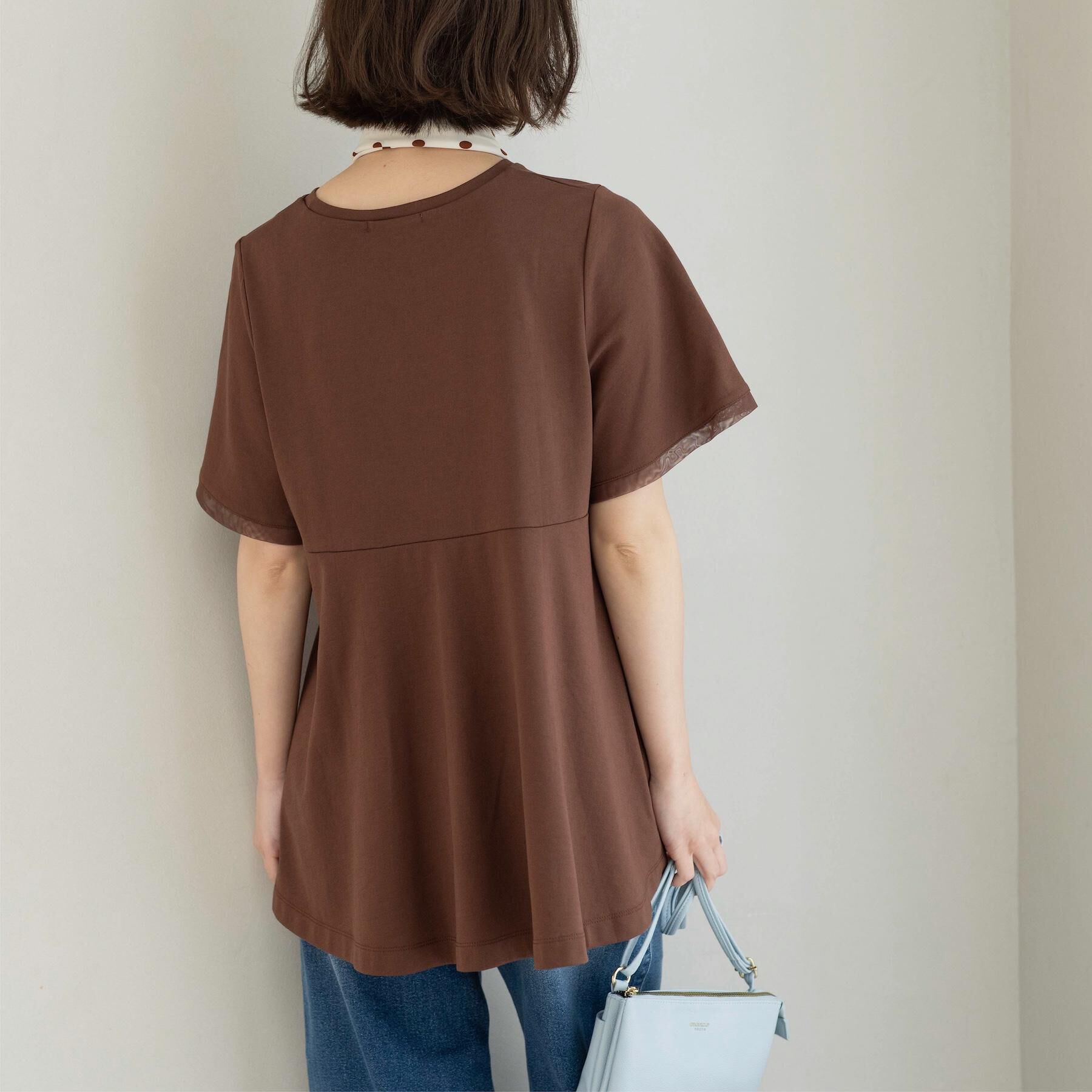OPAQUE.CLIP「【接触冷感／UV】着る冷感スーパーアイス ペプラムカットソー《洗濯機OK》」|Tシャツ・カットソー|