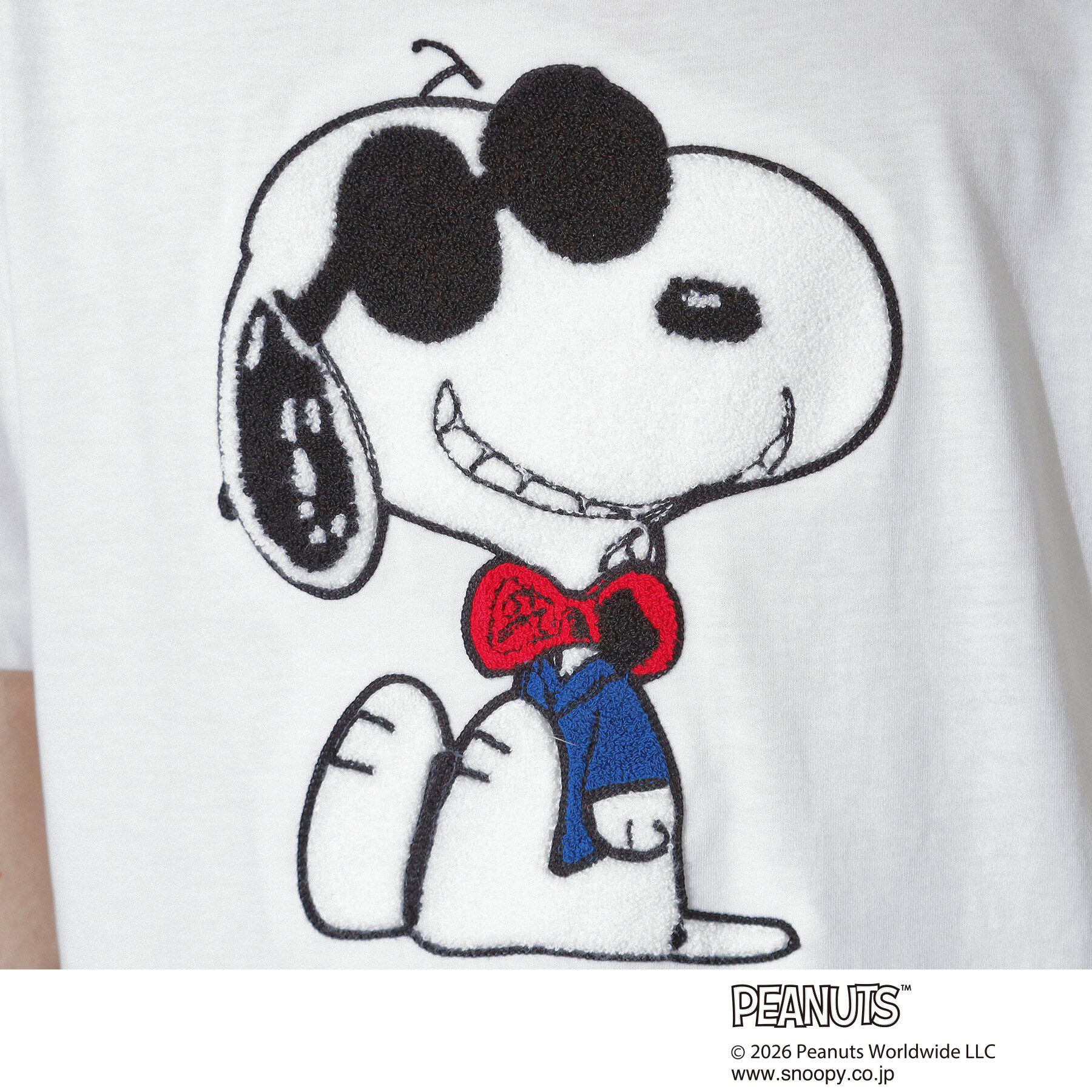 THE SHOP TK「PEANUTS ／ ピーナッツ スヌーピー さがら刺繍 半袖Tシャツ」|Tシャツ・カットソー|