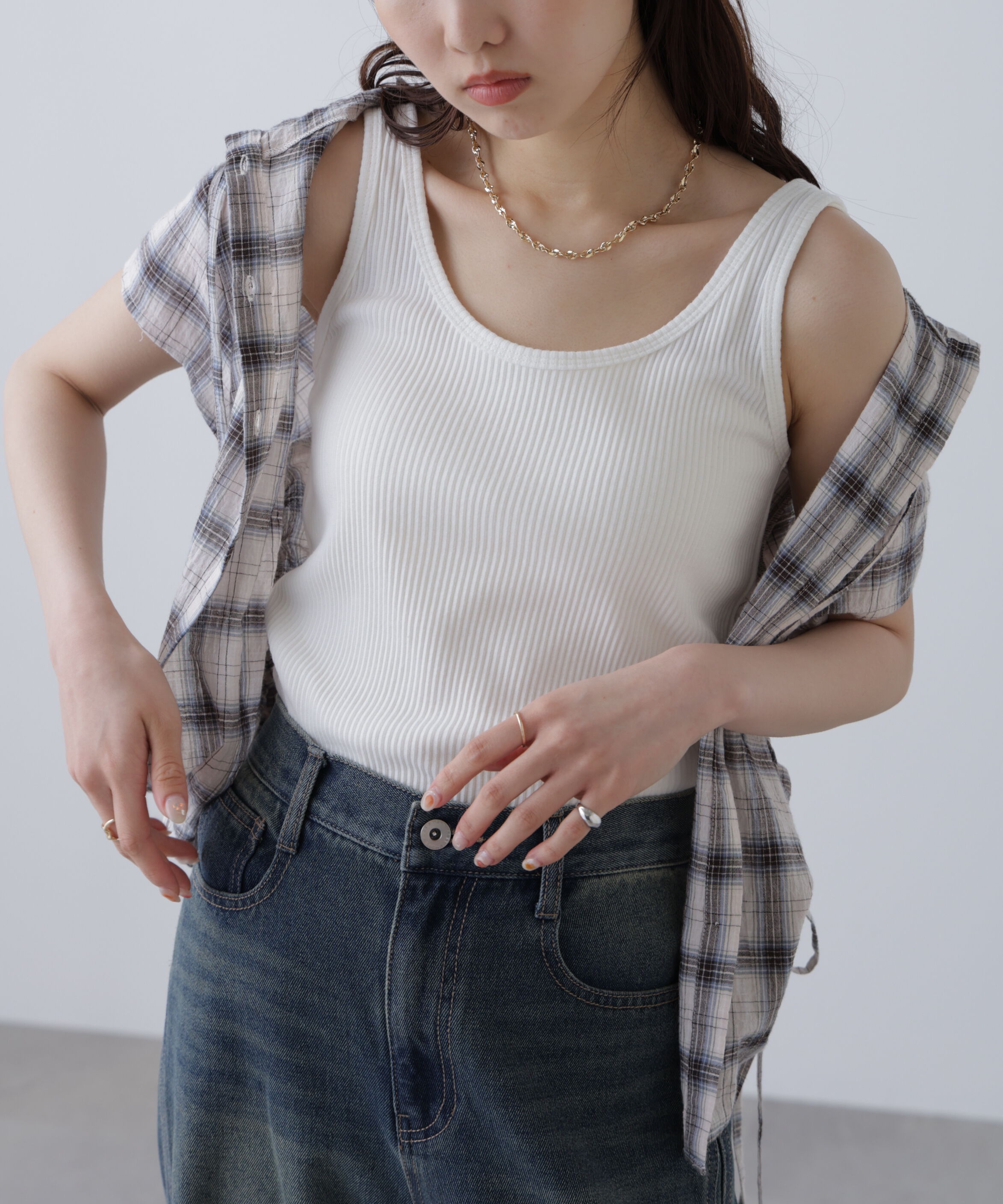  「テレコタンクトップ」|Tシャツ・カットソー|