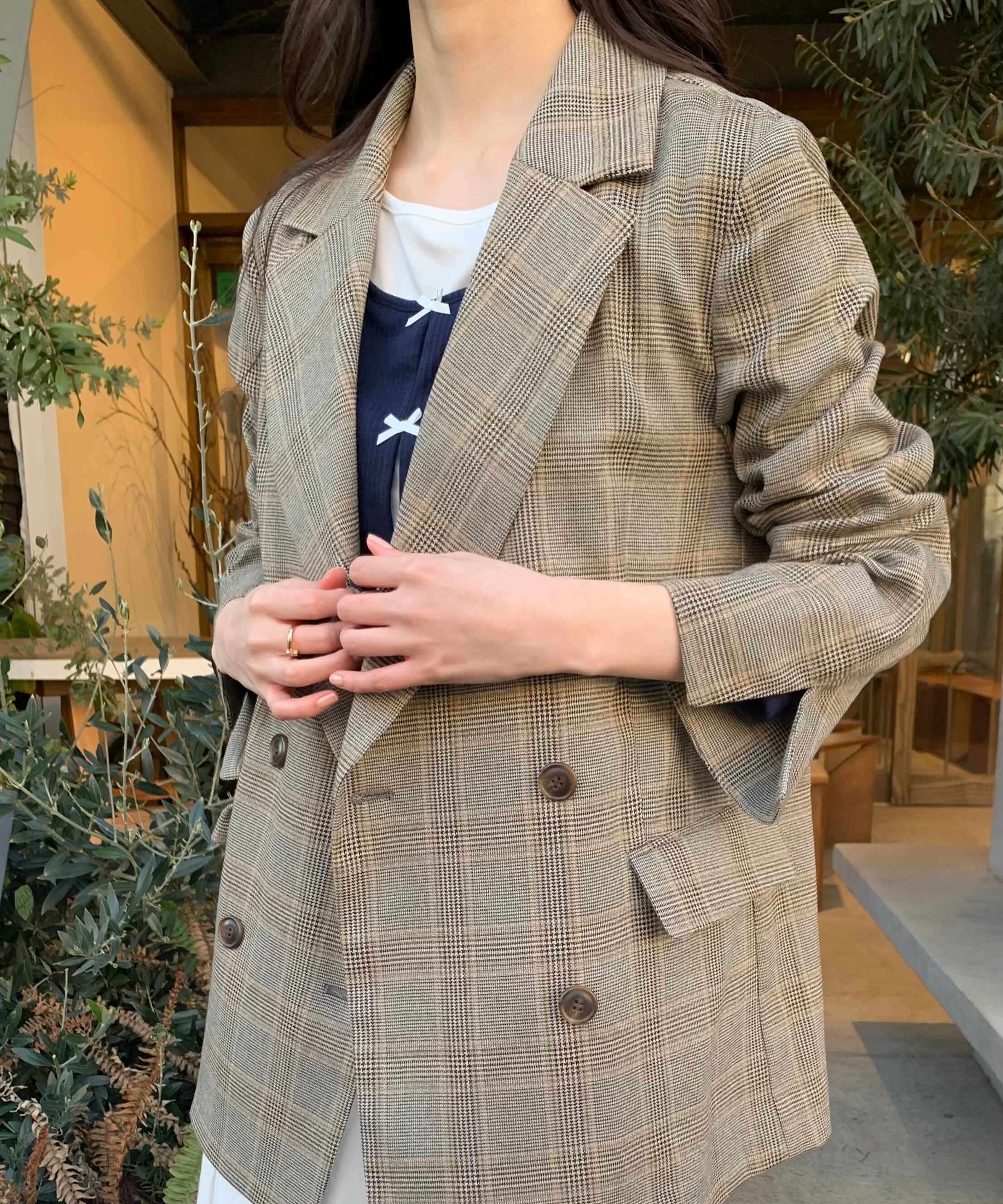  「麻調合繊ダブルブレストジャケット」|その他|