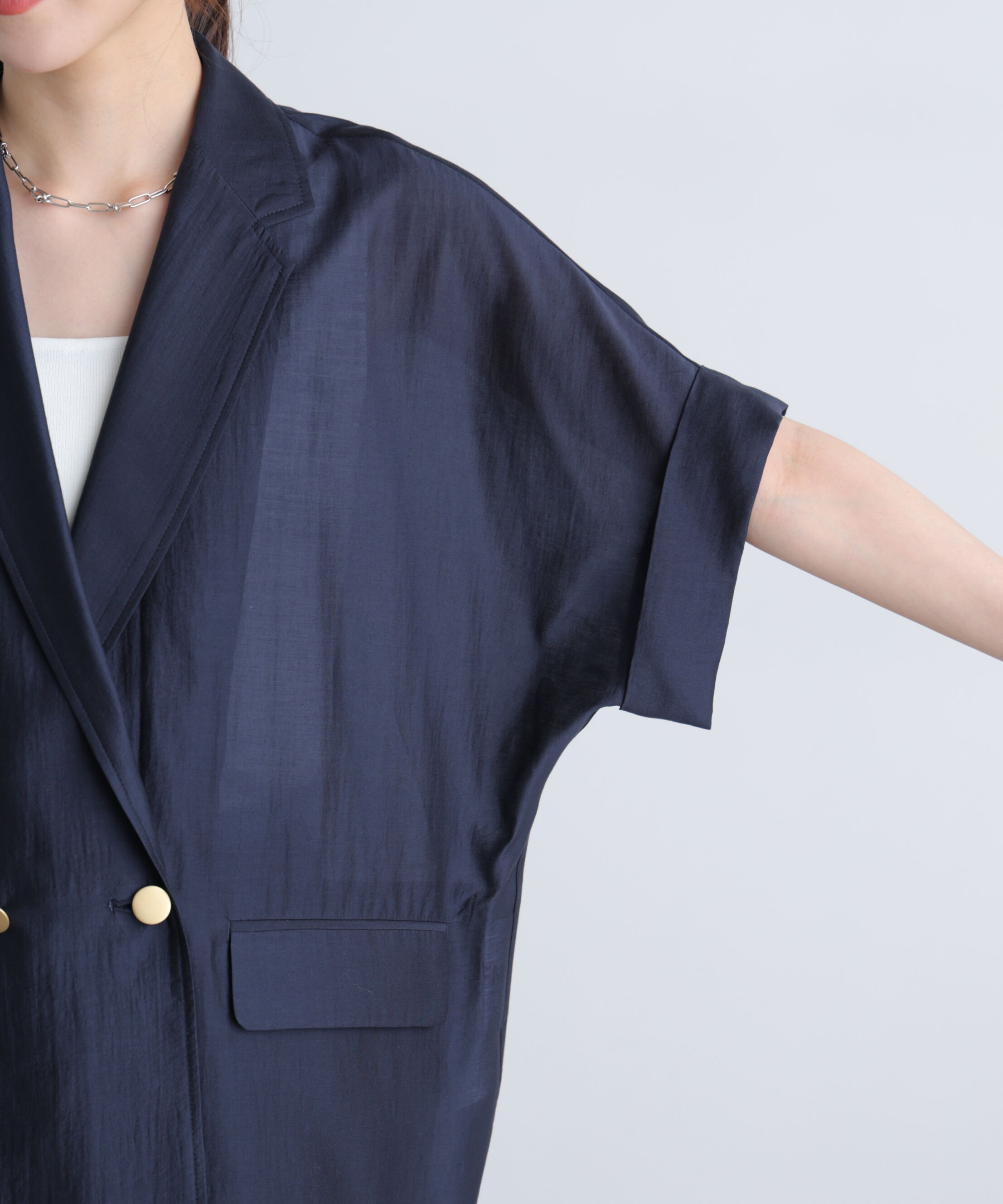  「〈MFM〉金ボタンシアー半袖ジャケット」|その他|
