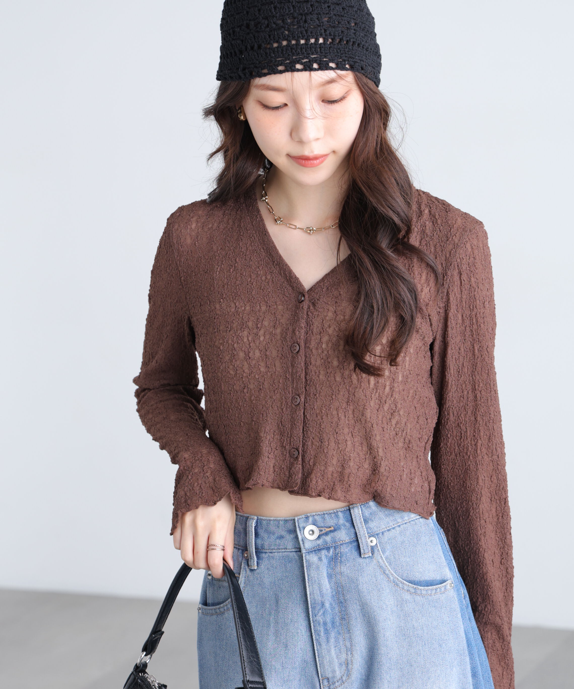  「シアーチュールレースカーディガン」|Tシャツ・カットソー|