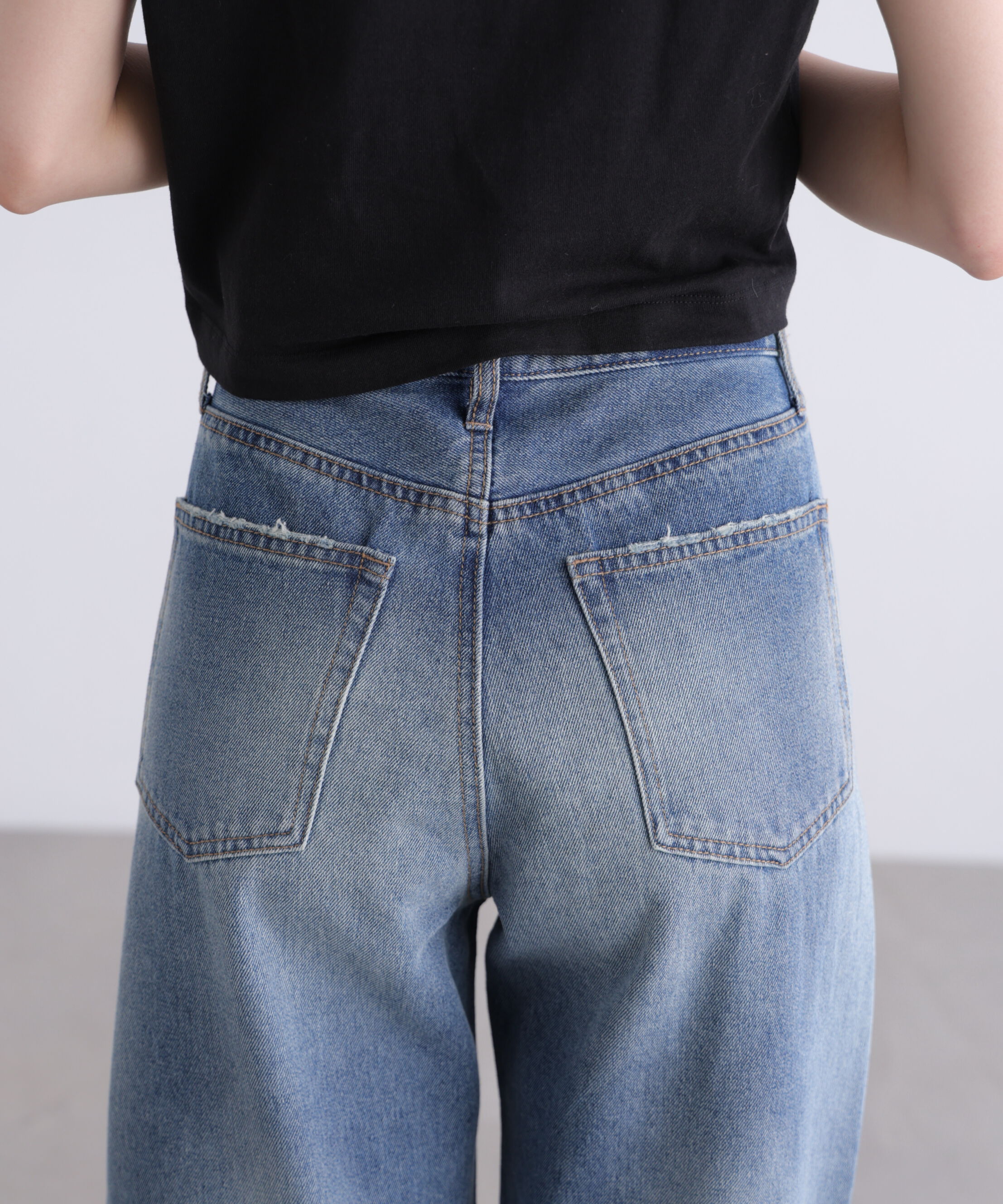  「[低身長サイズ/Sシリーズ]クラッシュレースデニムパンツ」|その他|