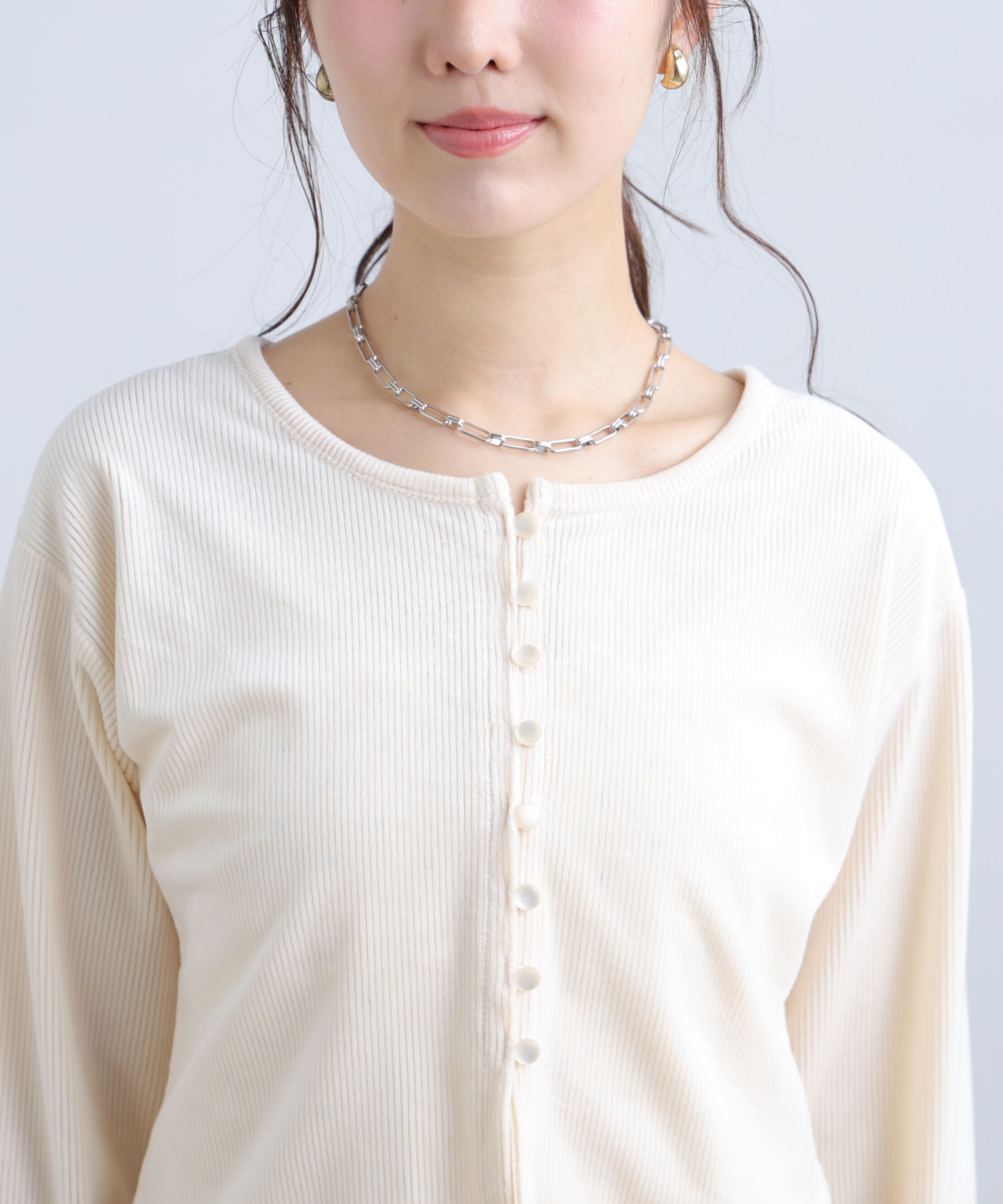  「ベロアリブカーディガン」|Tシャツ・カットソー|