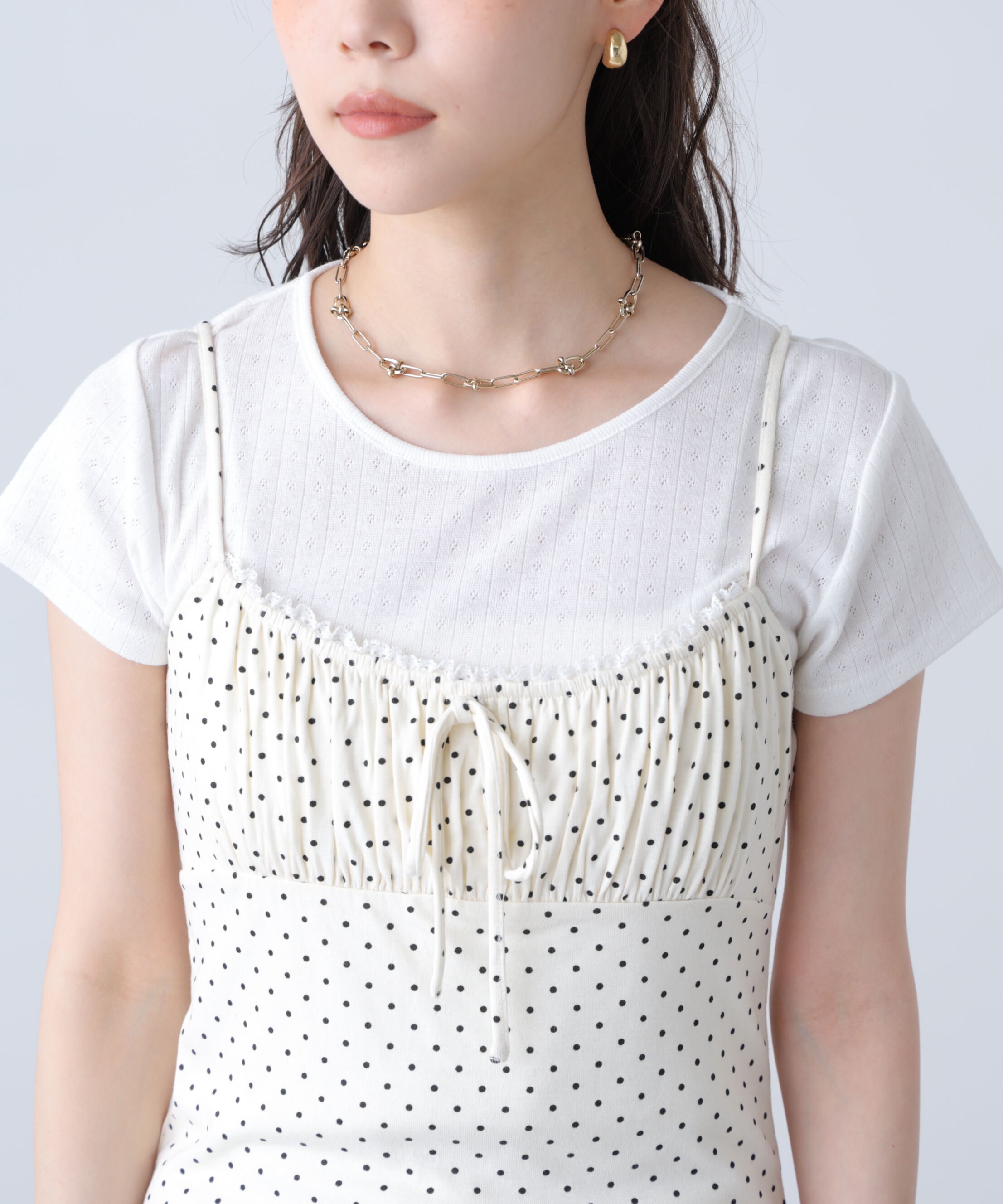  「針抜きテレコTシャツ&times;アソートキャミセット」|Tシャツ・カットソー|