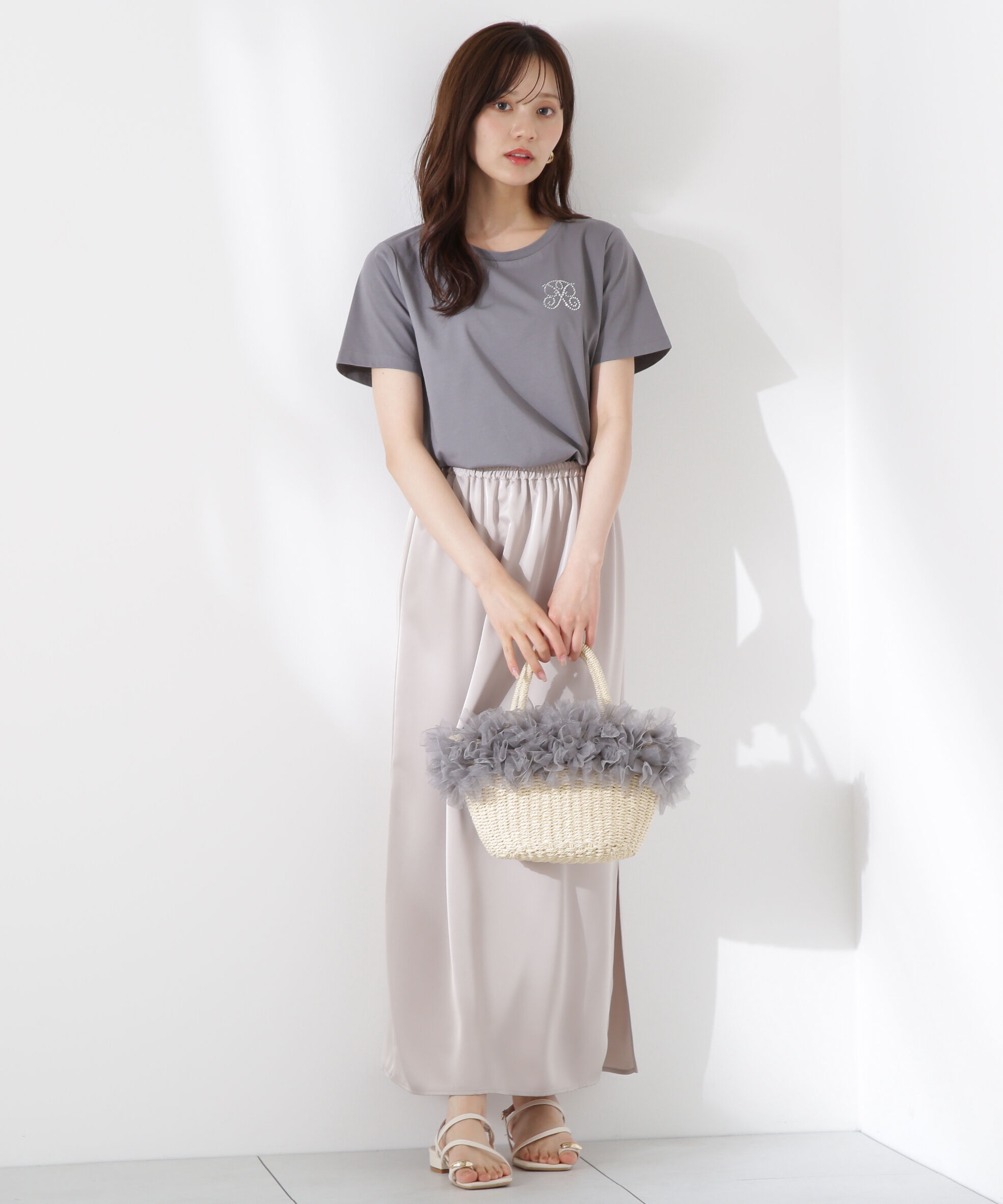 PROPORTION BODY DRESSING「マットサテンスリットスカート」|スカート|