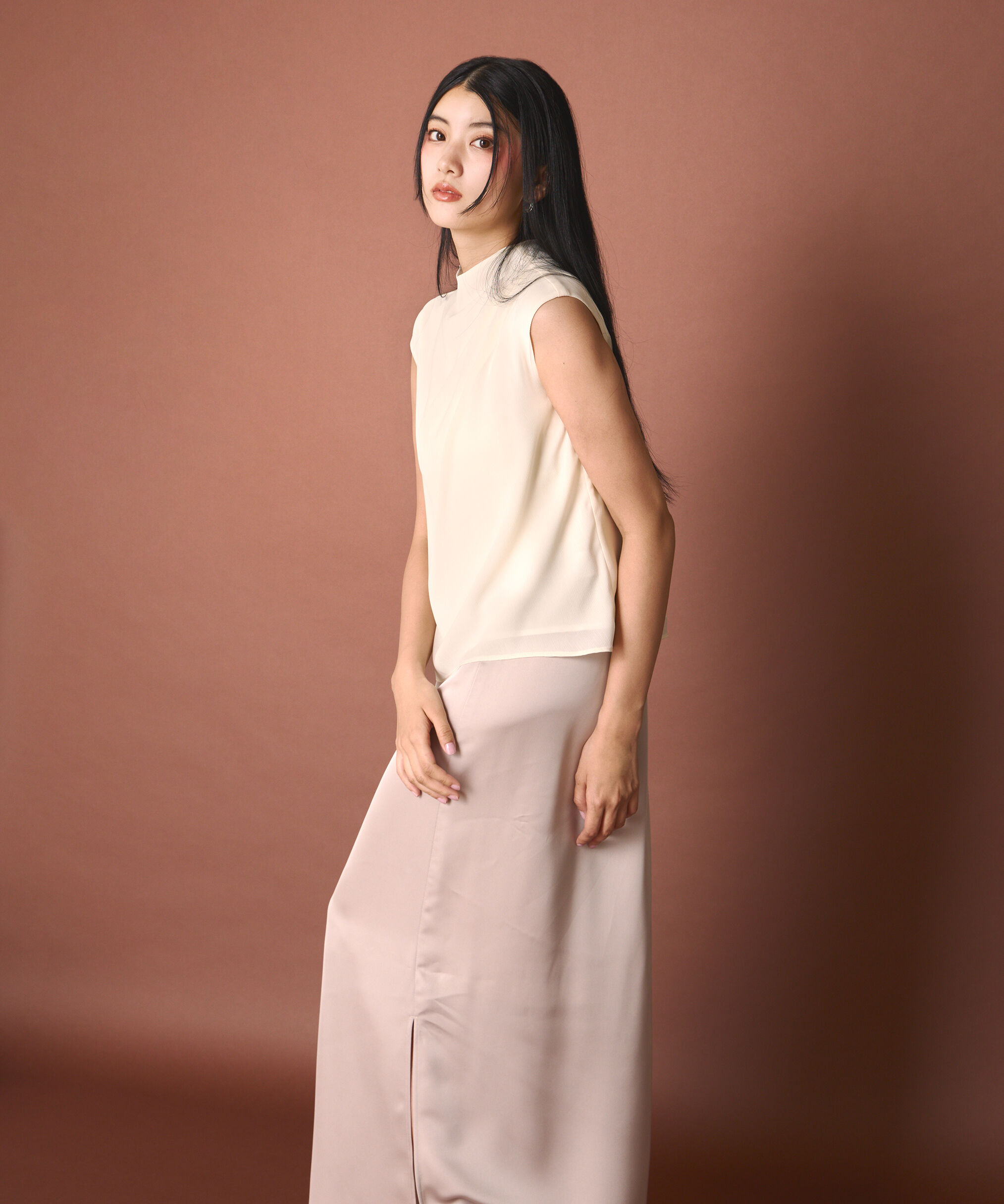 PROPORTION BODY DRESSING「マットサテンスリットスカート」|スカート|