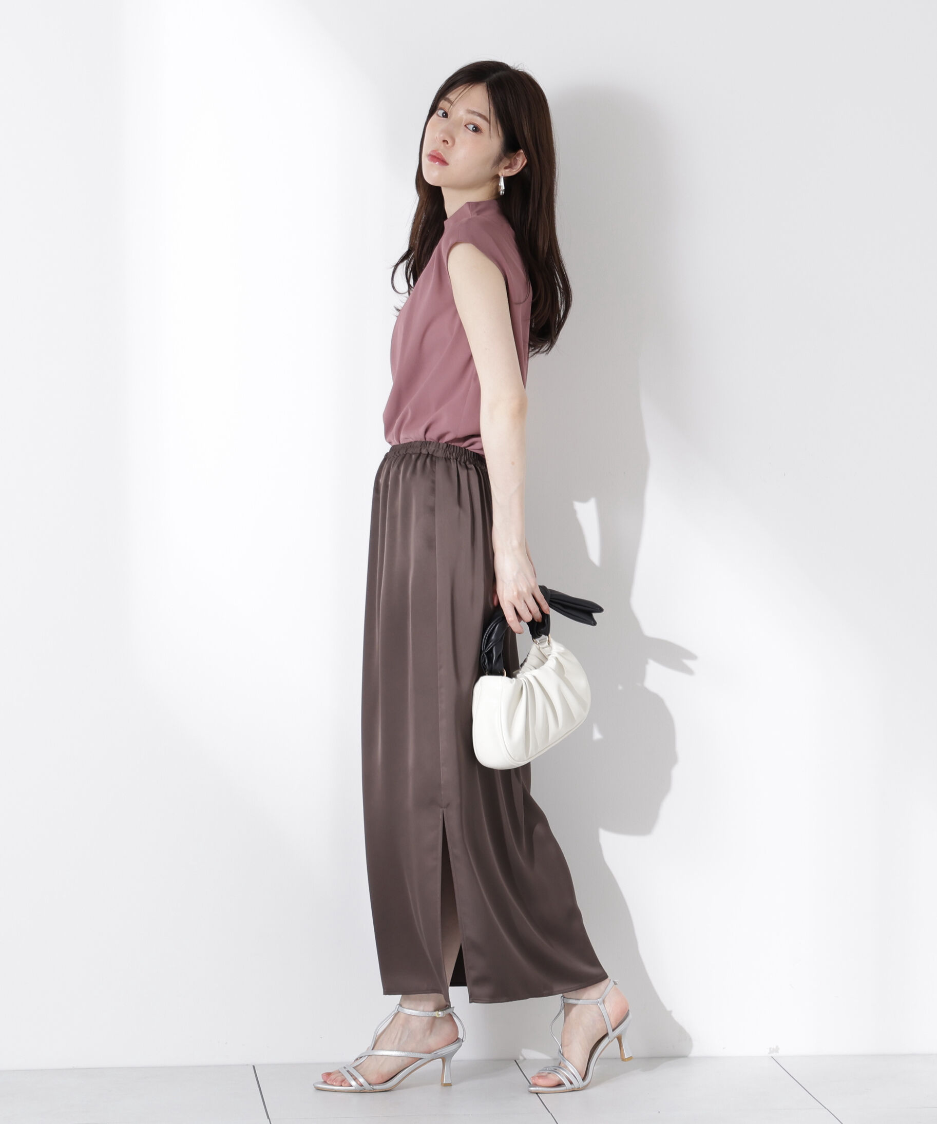 PROPORTION BODY DRESSING「マットサテンスリットスカート」|スカート|