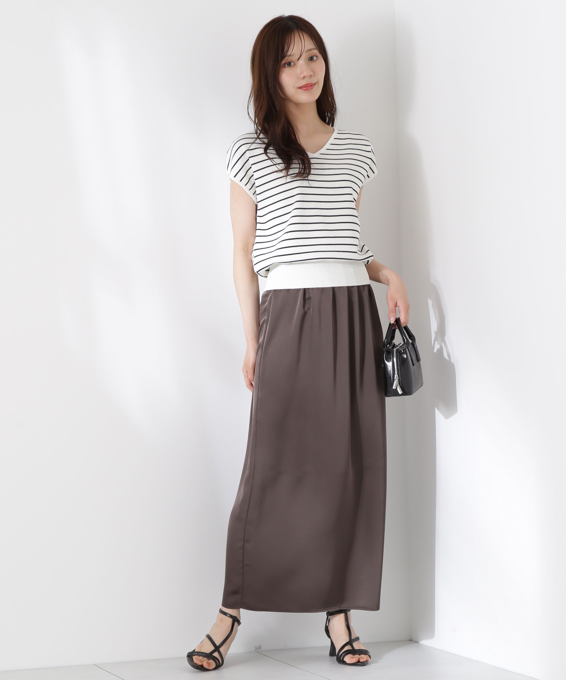 PROPORTION BODY DRESSING「マットサテンスリットスカート」|スカート|
