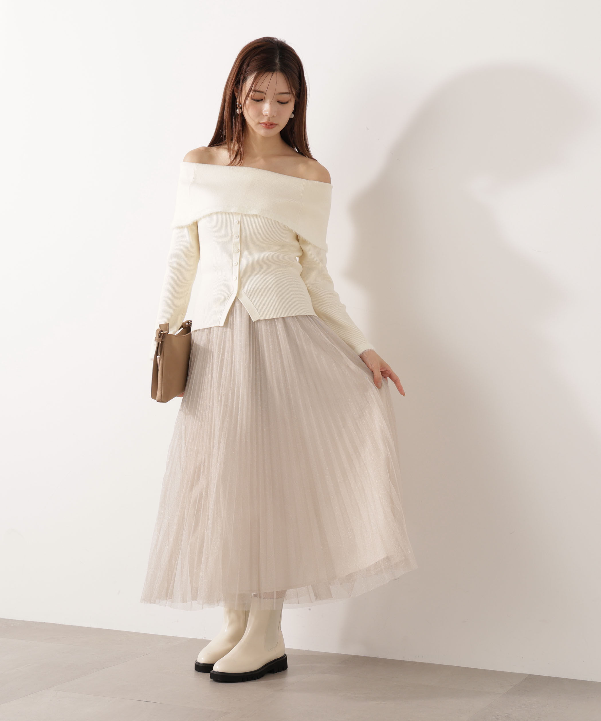 PROPORTION BODY DRESSING「ポイントフェザーオフショルニット」|ニット・セーター|