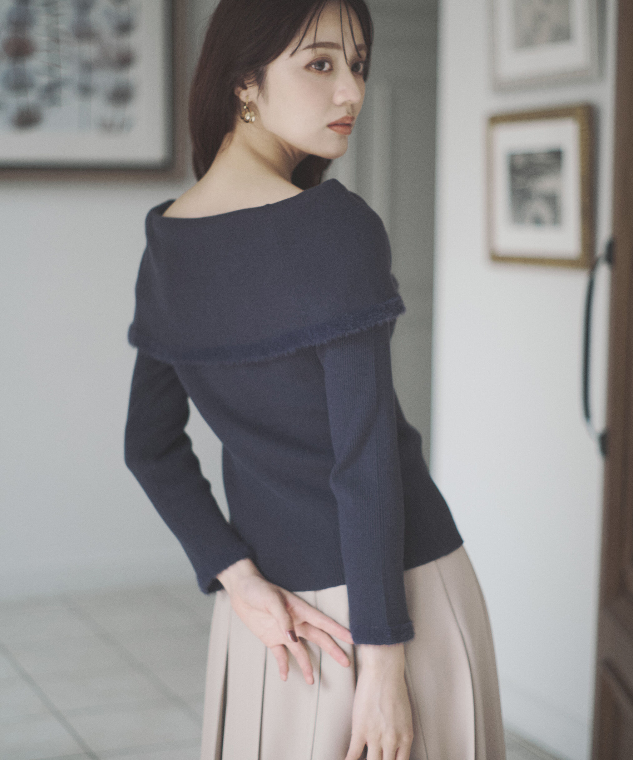 PROPORTION BODY DRESSING「ポイントフェザーオフショルニット」|ニット・セーター|
