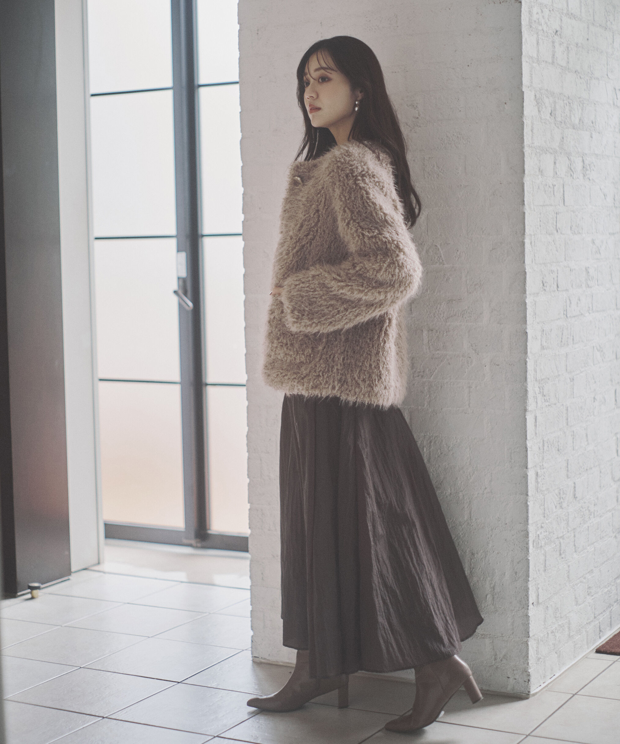PROPORTION BODY DRESSING「ベルト付きシアーフレアスカート」|スカート|