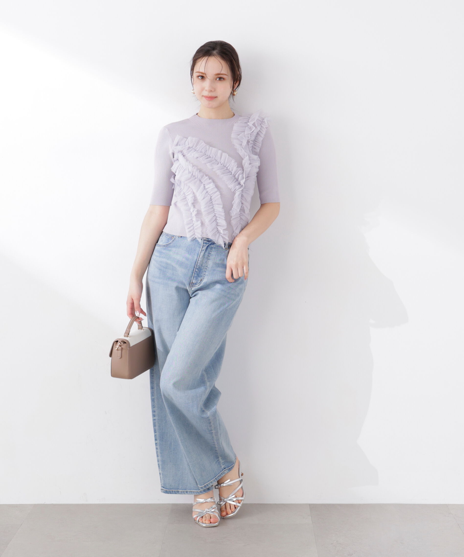 PROPORTION BODY DRESSING「チュールフリル付きニット　26SS」|ニット・セーター|
