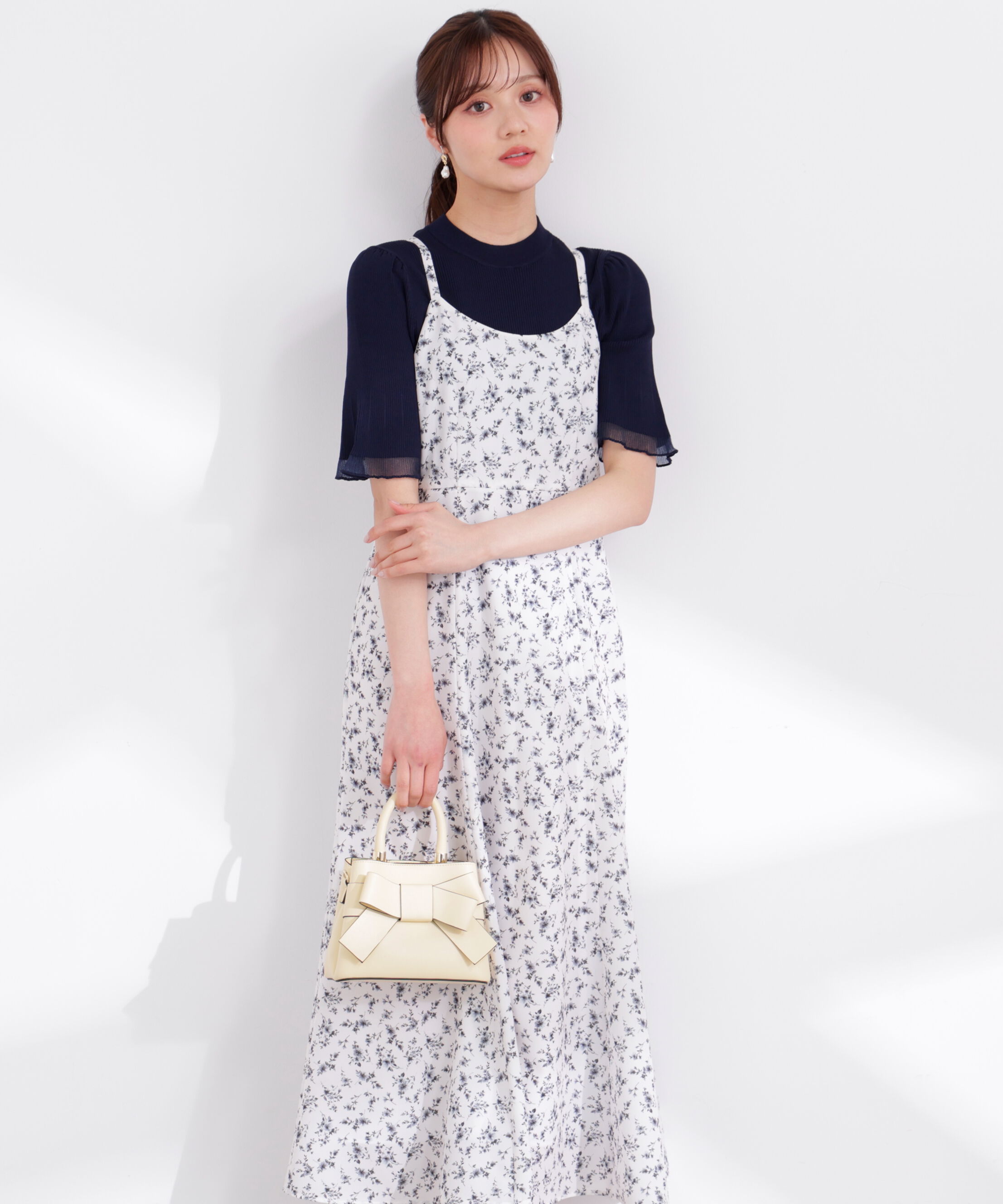 PROPORTION BODY DRESSING「部分シアー半袖ニット 26SS」|ニット・セーター|