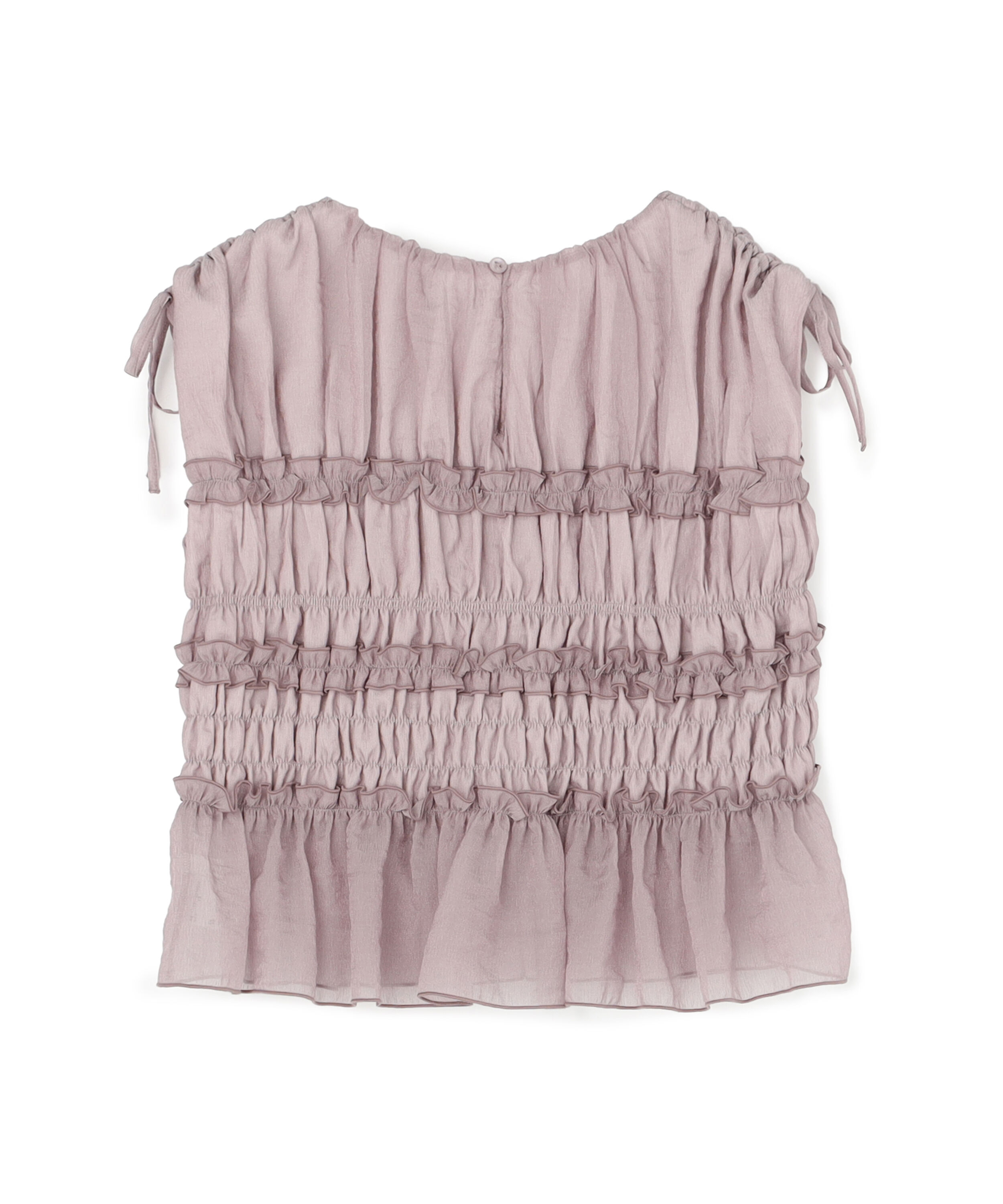 PROPORTION BODY DRESSING「〈a/mie〉シャーリングフリルブラウス＜ブルー：WEB限定＞」|シャツ・ブラウス|