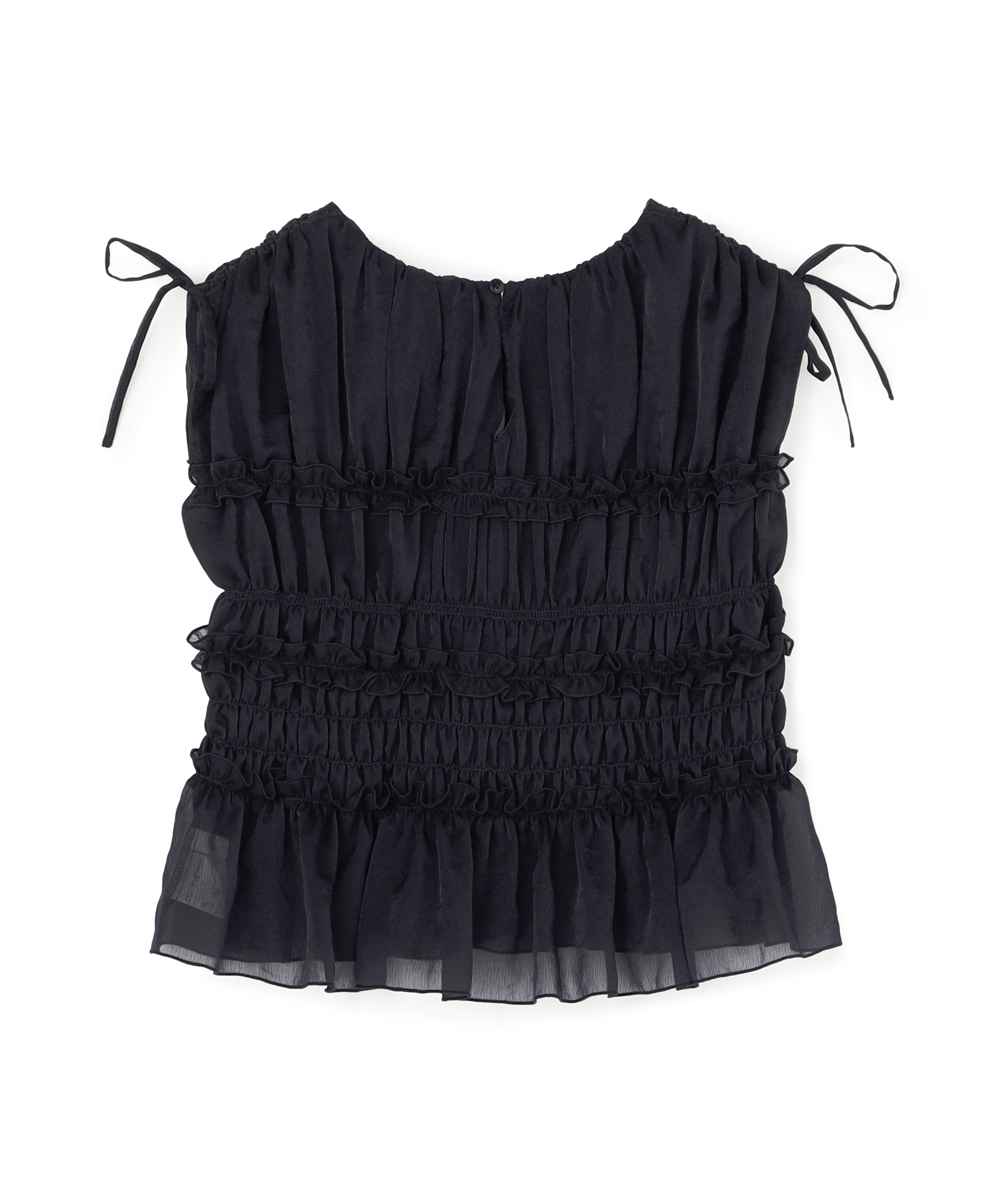 PROPORTION BODY DRESSING「〈a/mie〉シャーリングフリルブラウス＜ブルー：WEB限定＞」|シャツ・ブラウス|