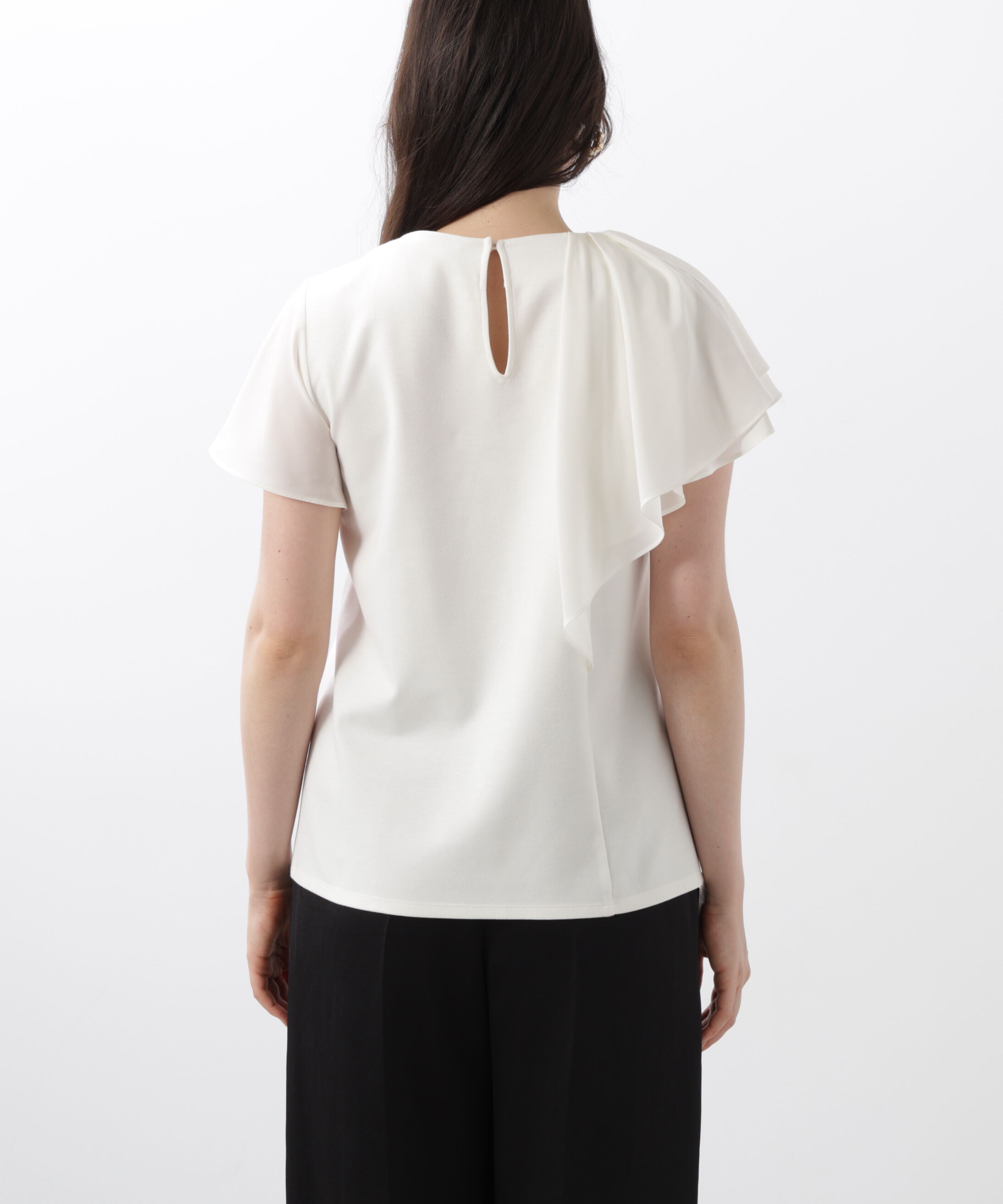 「◆ラッフルコンビカットソープルオーバー」|Tシャツ・カットソー|