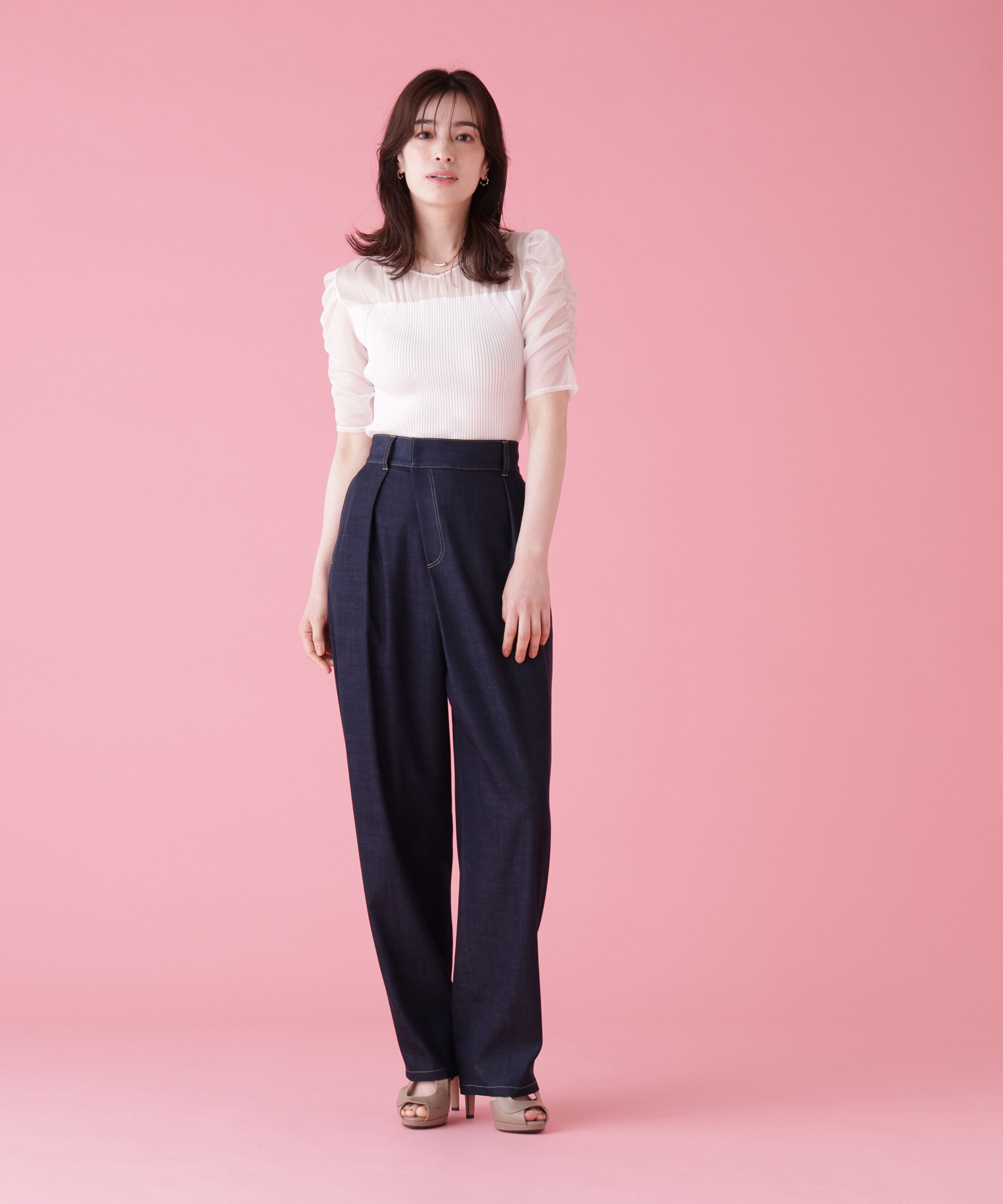  「デニム調ラップパンツ」|その他|