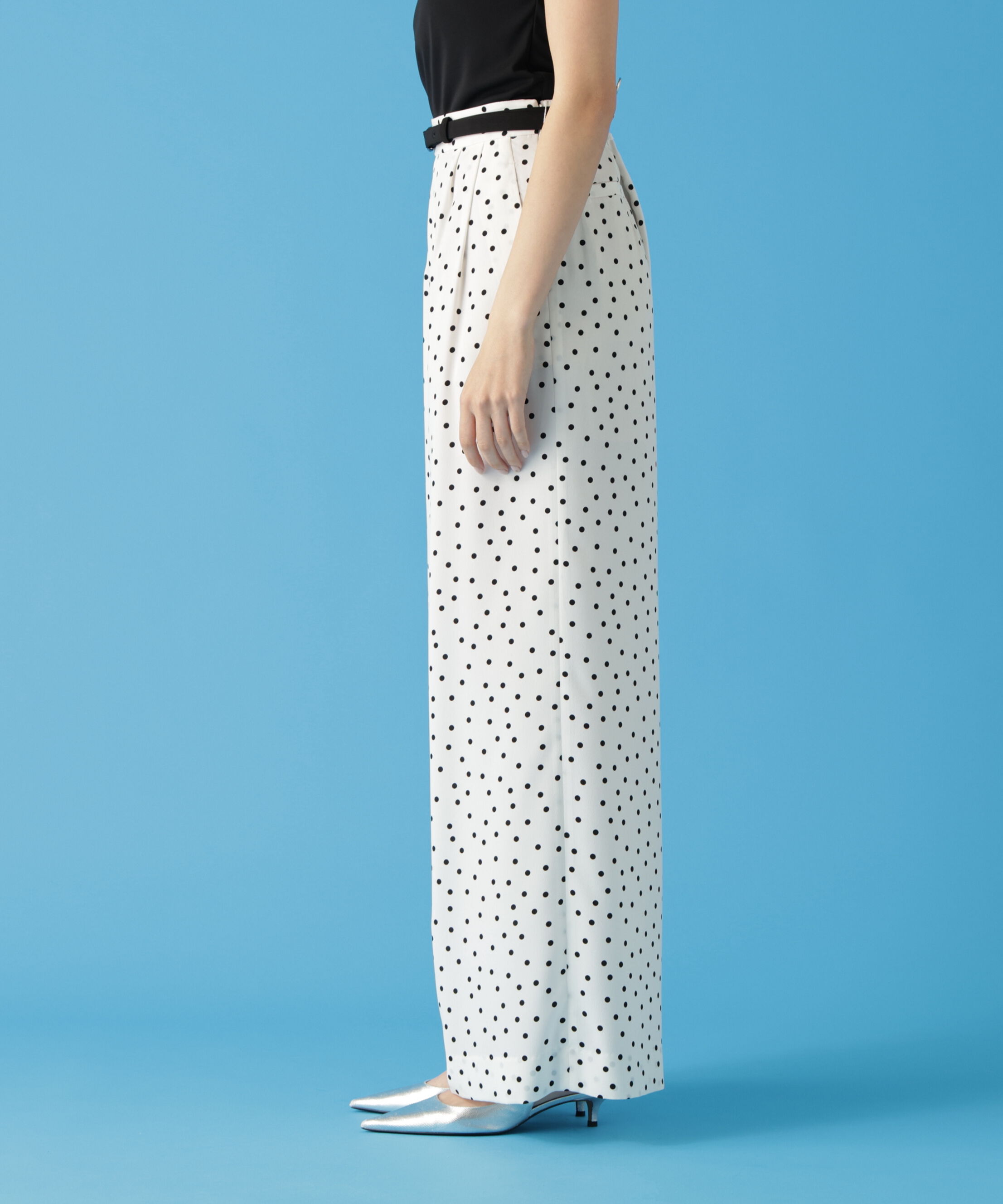  「ランダムドットプリントワイドパンツ」|その他|