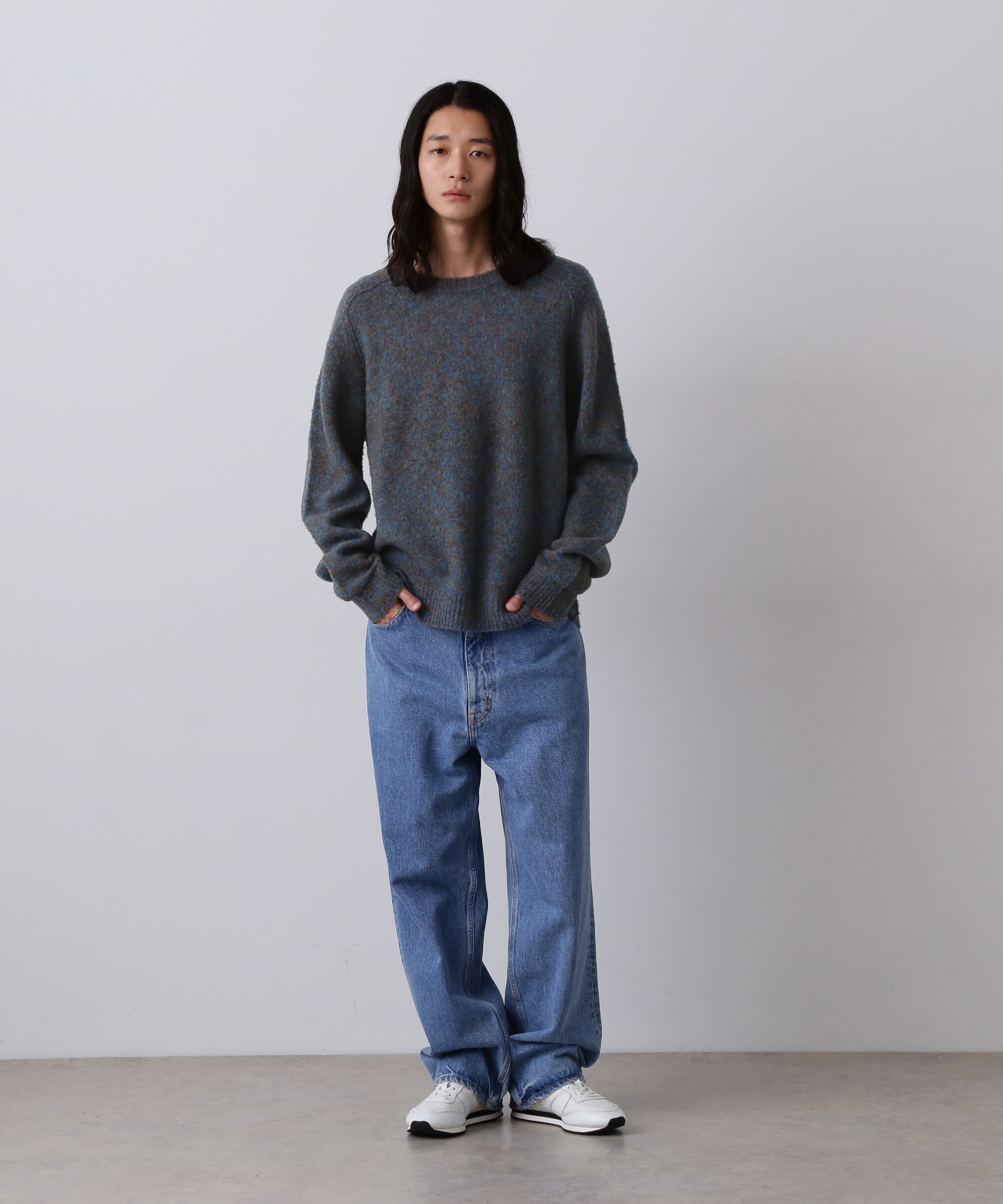 YLEVE 「YLEVE / ITARIAN MERINO WOOL MELANGE KNIT PULL OVER」|ニット・セーター|