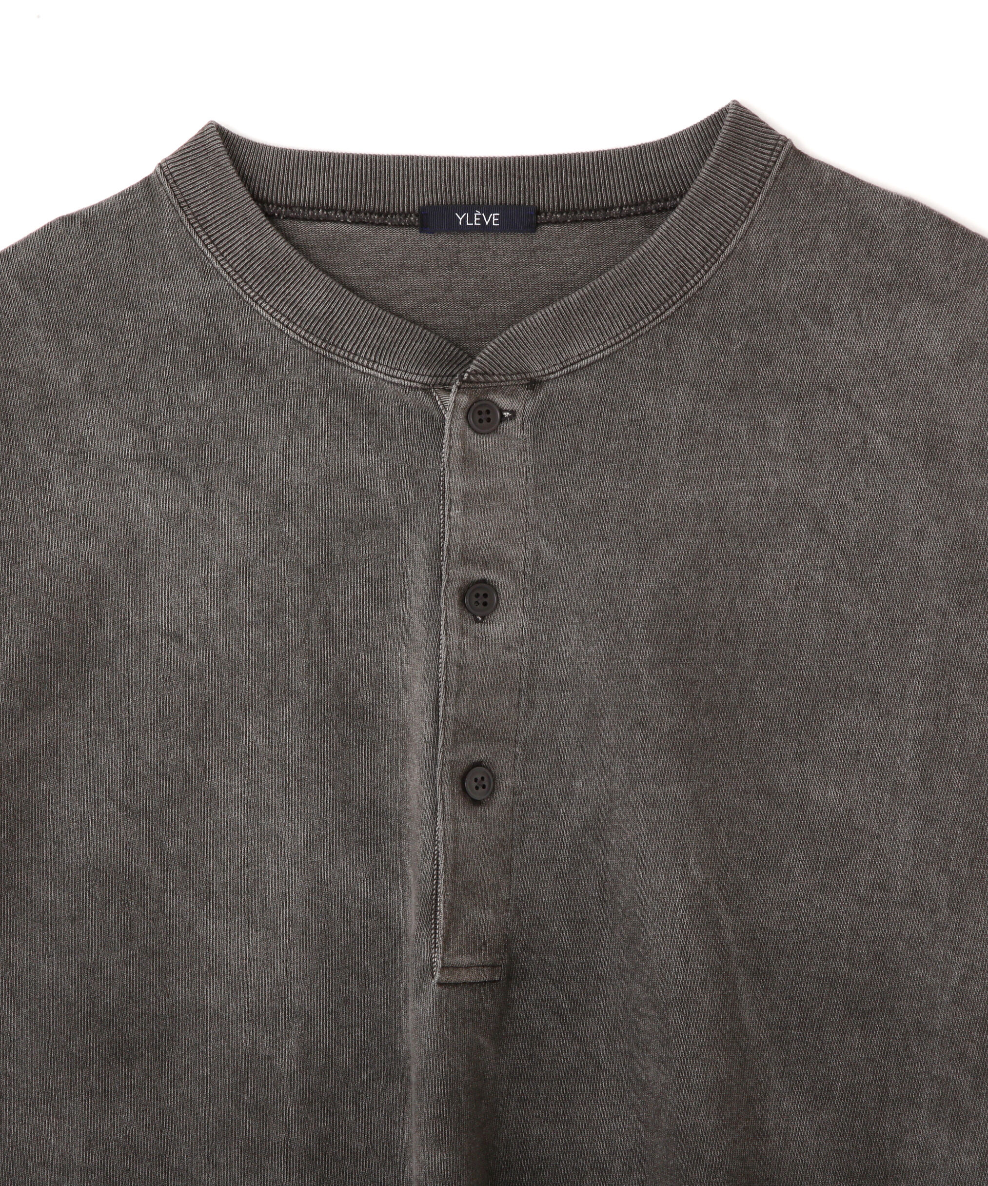 YLEVE 「YLEVE / OPEN END COTTON PIGMENT DYE HENRY NECK PULL OVER」|Tシャツ・カットソー|